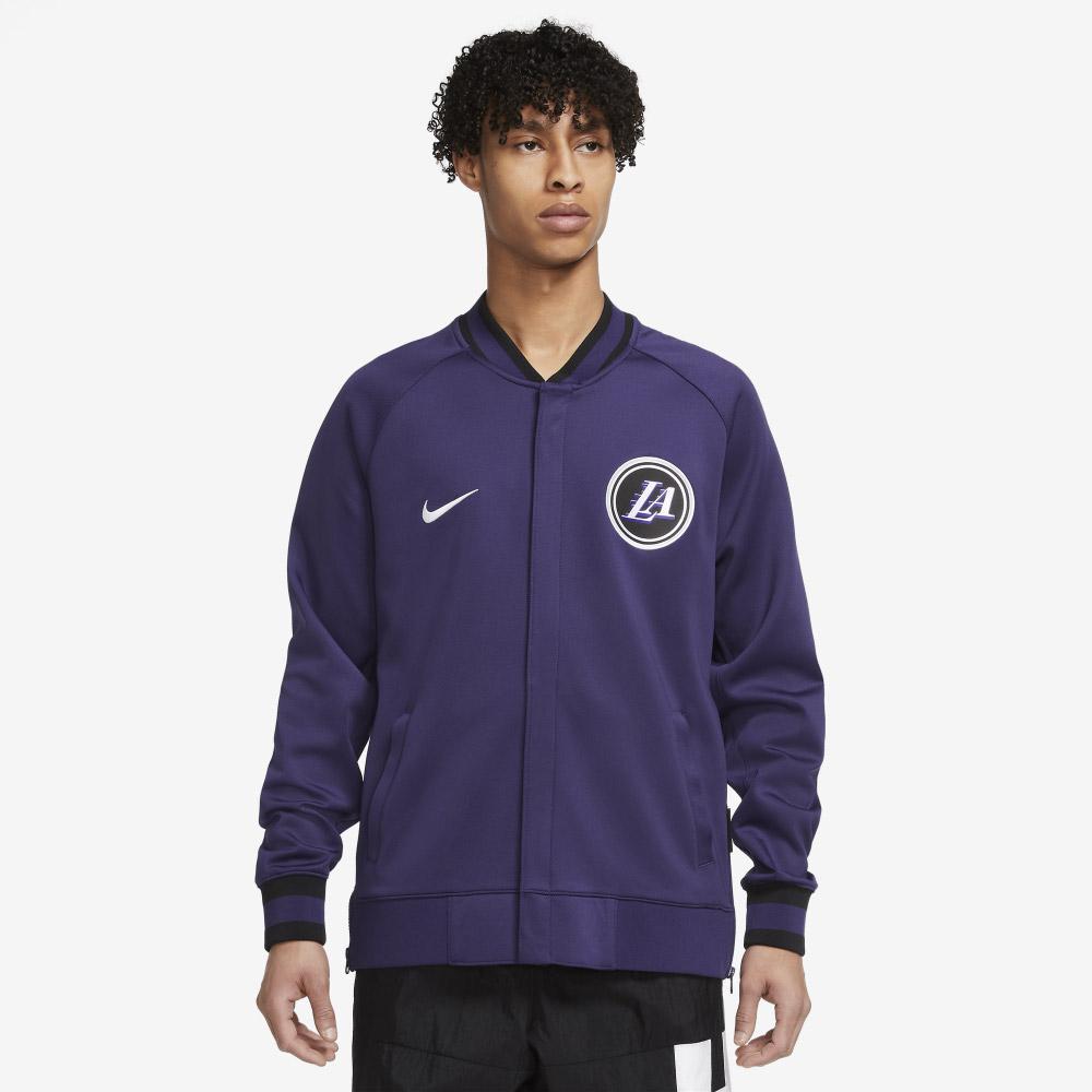 Nike Dri-fit Nba Los Angeles Lakers Showtime City Edition Jacket in ...