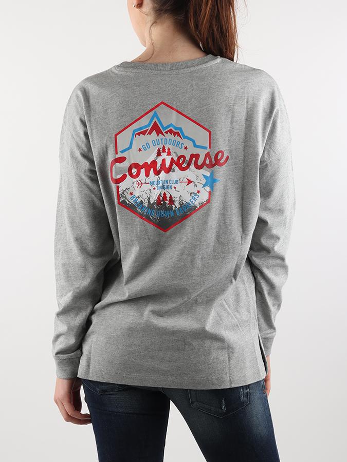 Converse Mountain Club Long Sleeve T-shirt in Gray | Lyst