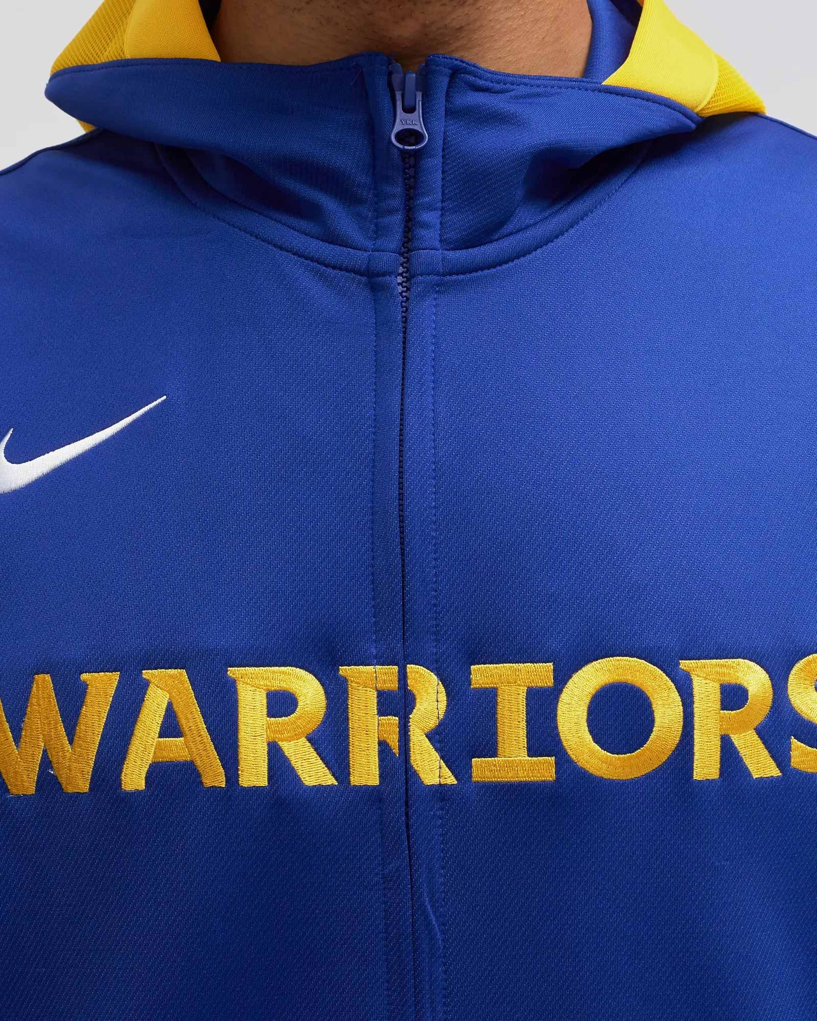 Nike Dri-fit Nba Golden State Warriors Showtime Full-zip Hoodie in Blue for  Men | Lyst