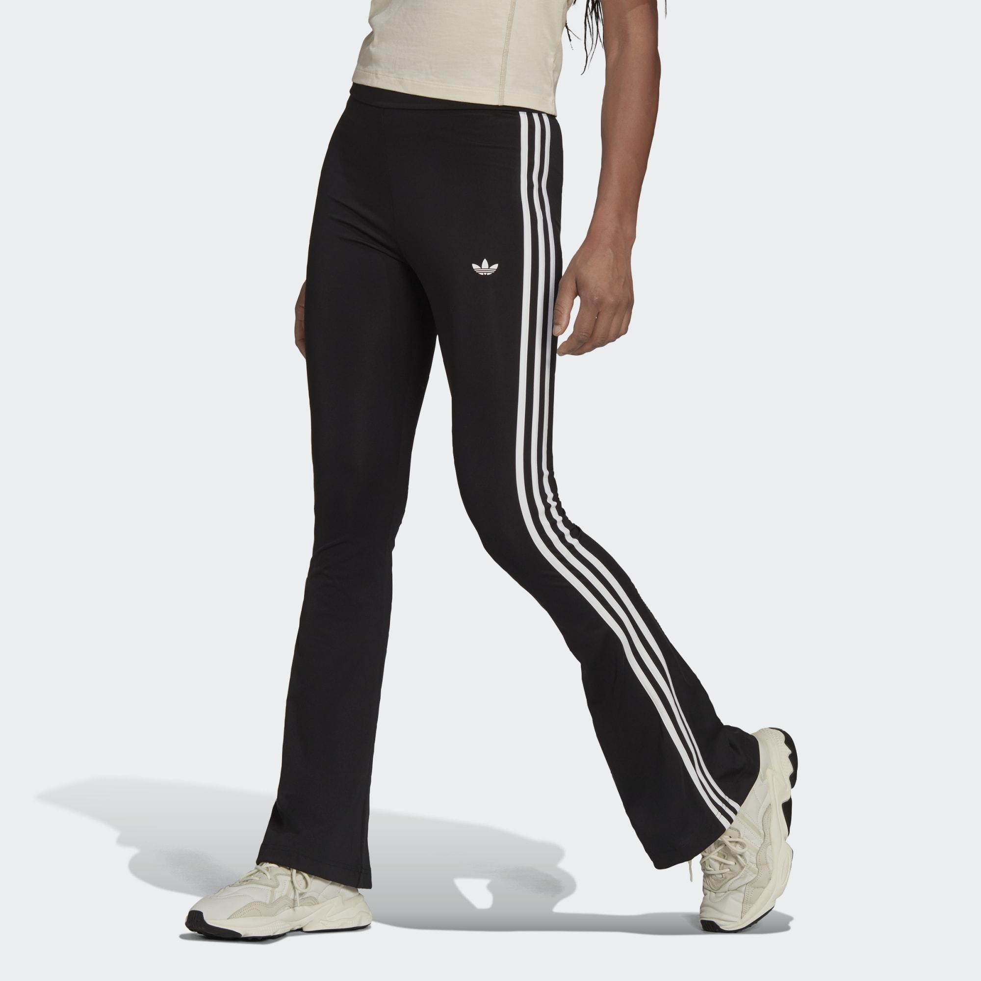 adidas Originals Flared Stretchy Joggers in Black | Lyst