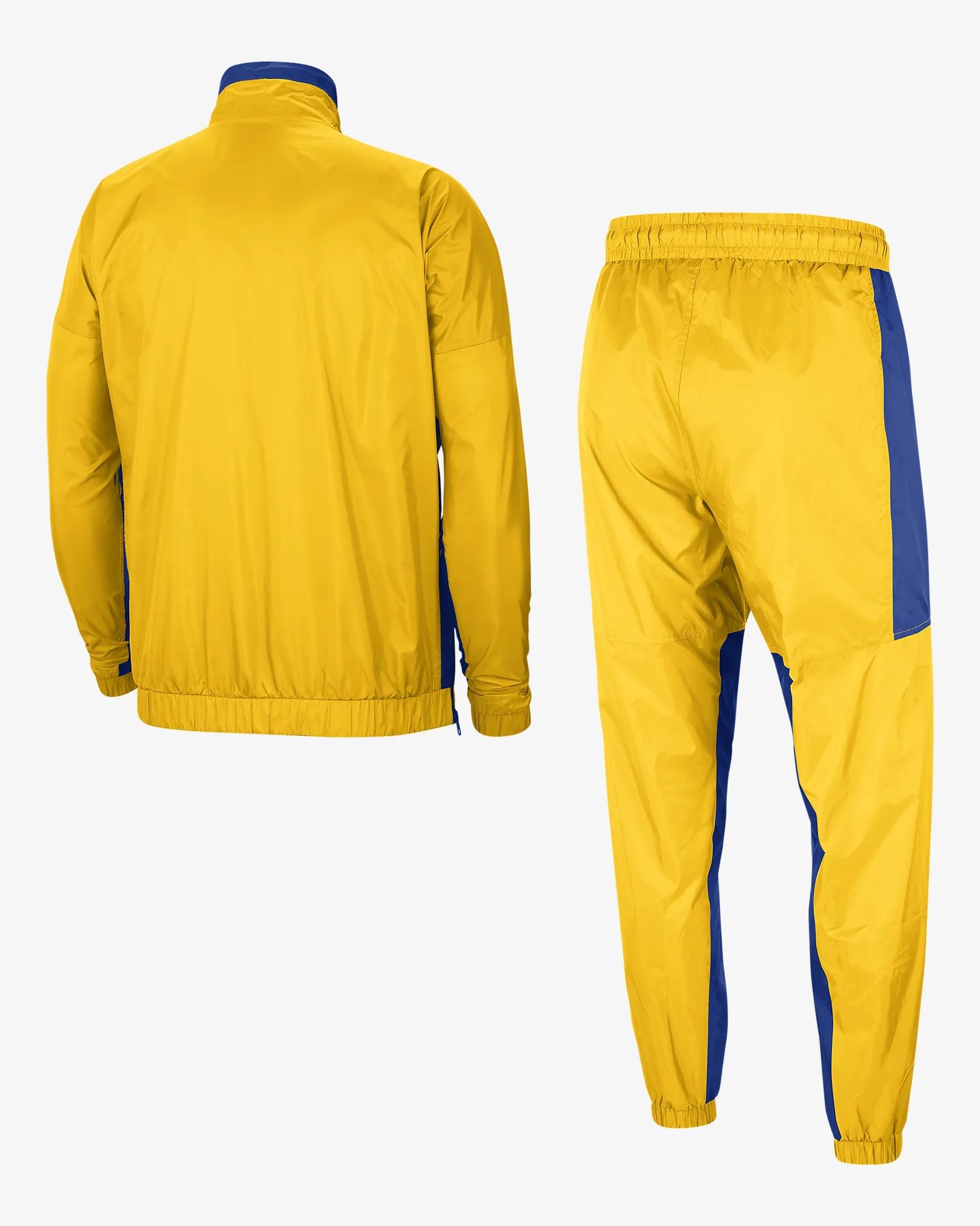 Nike Nba Golden State Warriors Courtside Tracksuit in Yellow for Men | Lyst