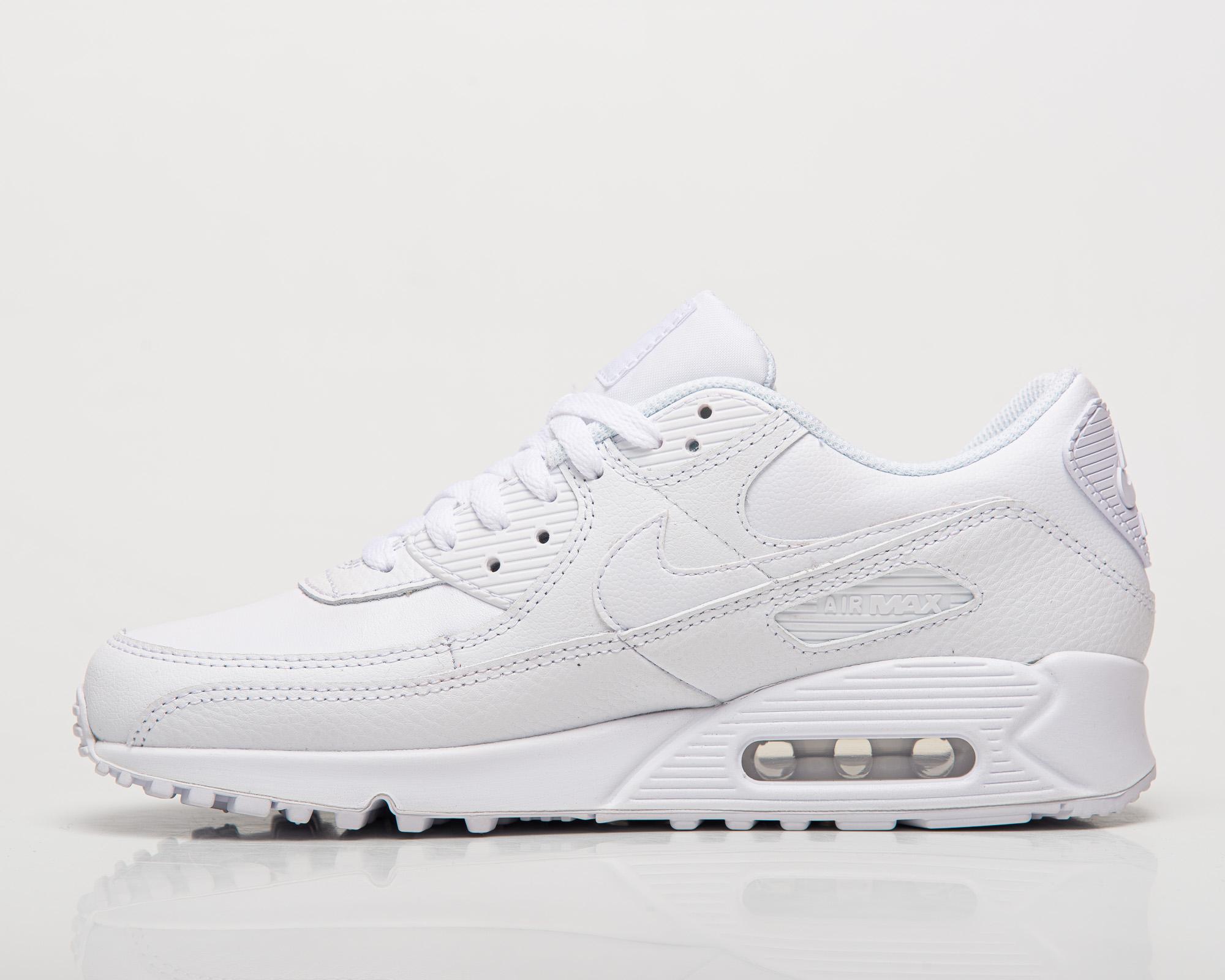 Nike Air Max 90 Leather Triple White for Men | Lyst