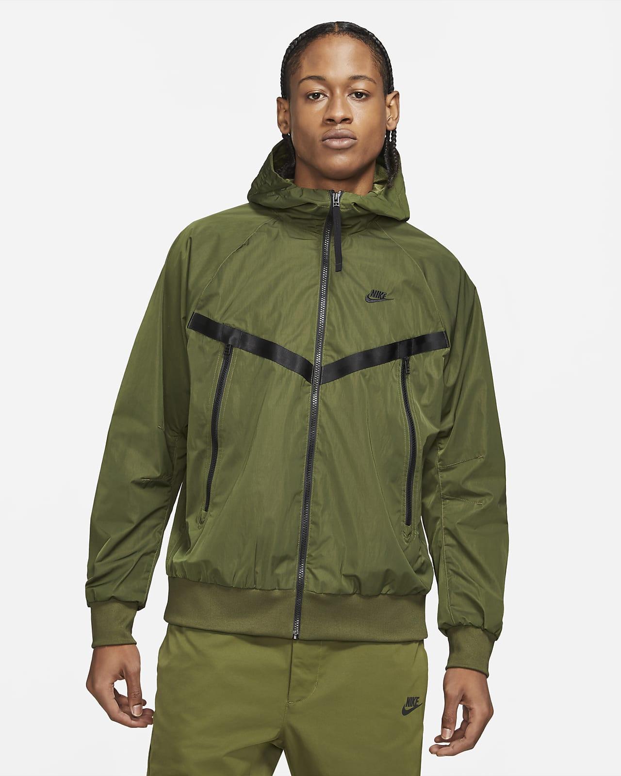 Nike Sportswear Premium Essentials Unlined Hooded Windrunner Jacket in  Green for Men | Lyst