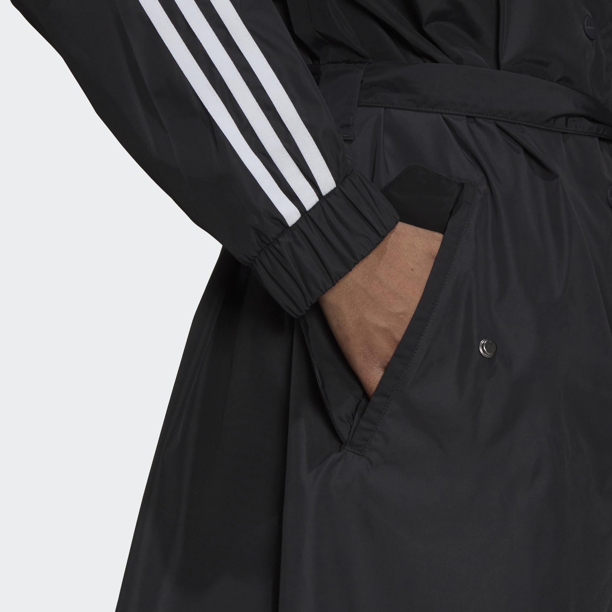 adidas Originals Adicolor Classics Trench Jacket in Black | Lyst