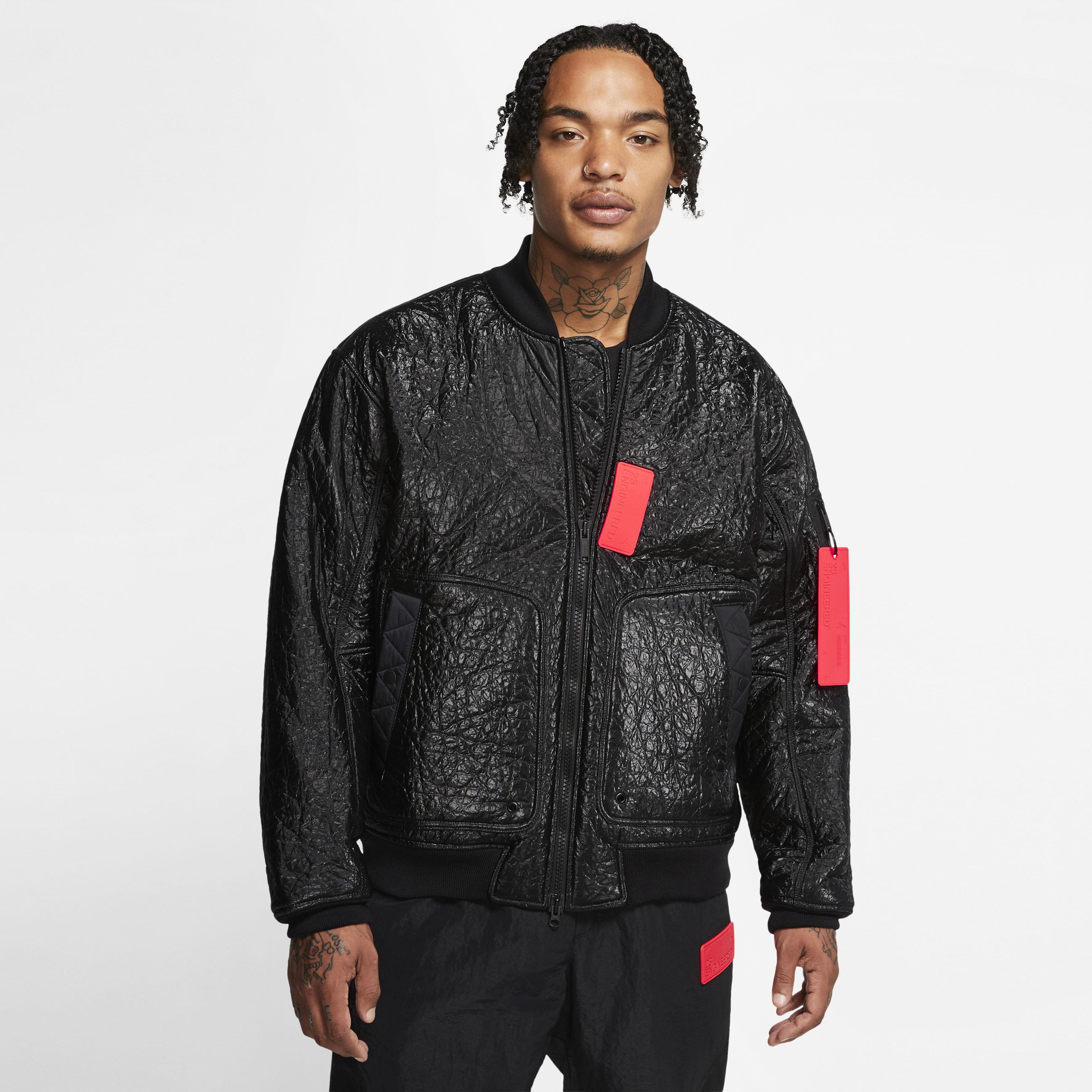 Nike 23 Engineered Ma-1 Bomber Jacket in Black for Men | Lyst