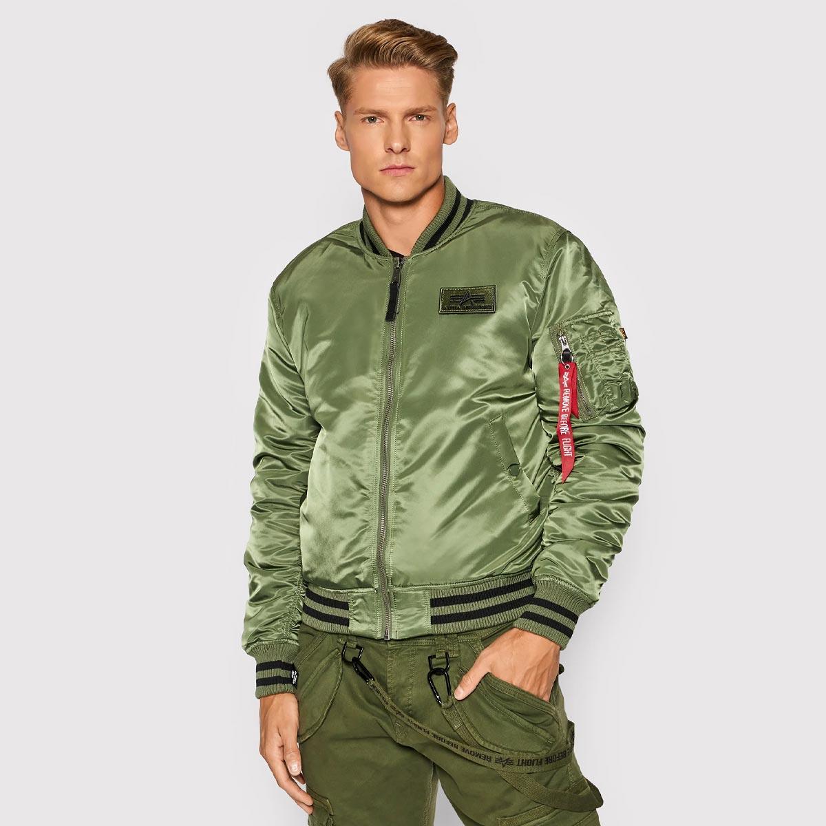 Alpha Industries College Jacket in Green for Men | Lyst
