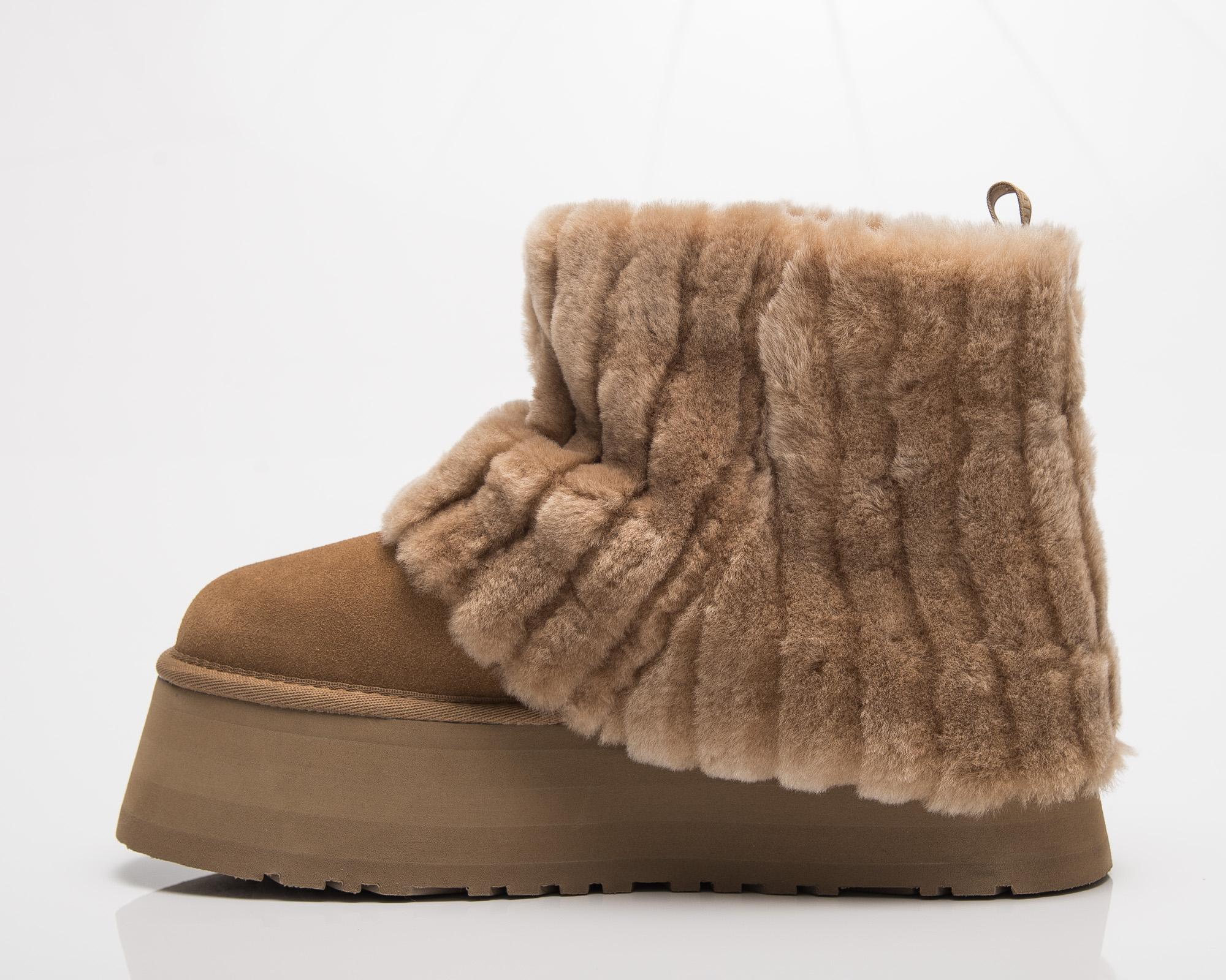 UGG Classic Mini Sherpa Platform in Brown | Lyst