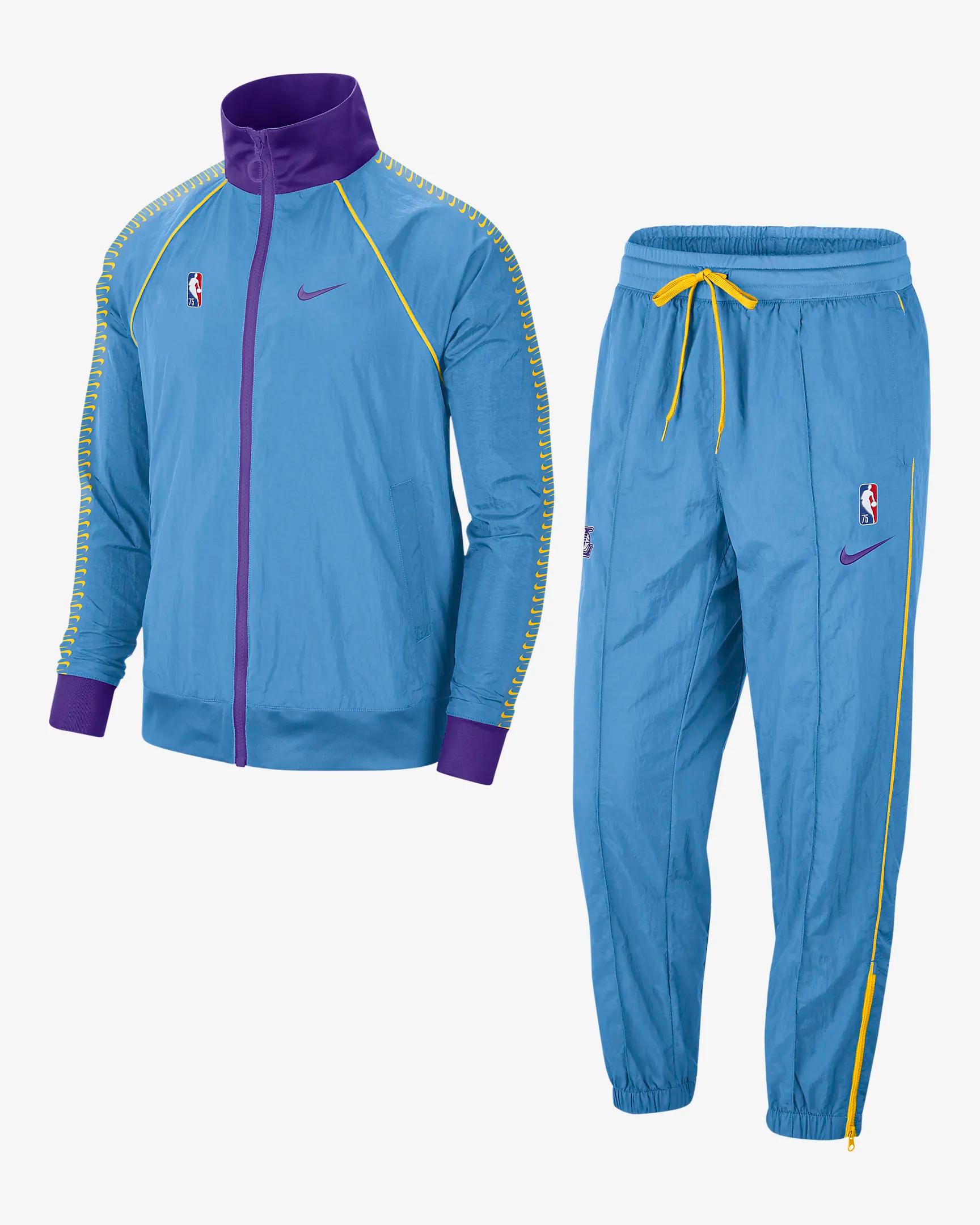 Nike Nba Los Angeles Lakers Courtside Tracksuit in Blue for Men | Lyst