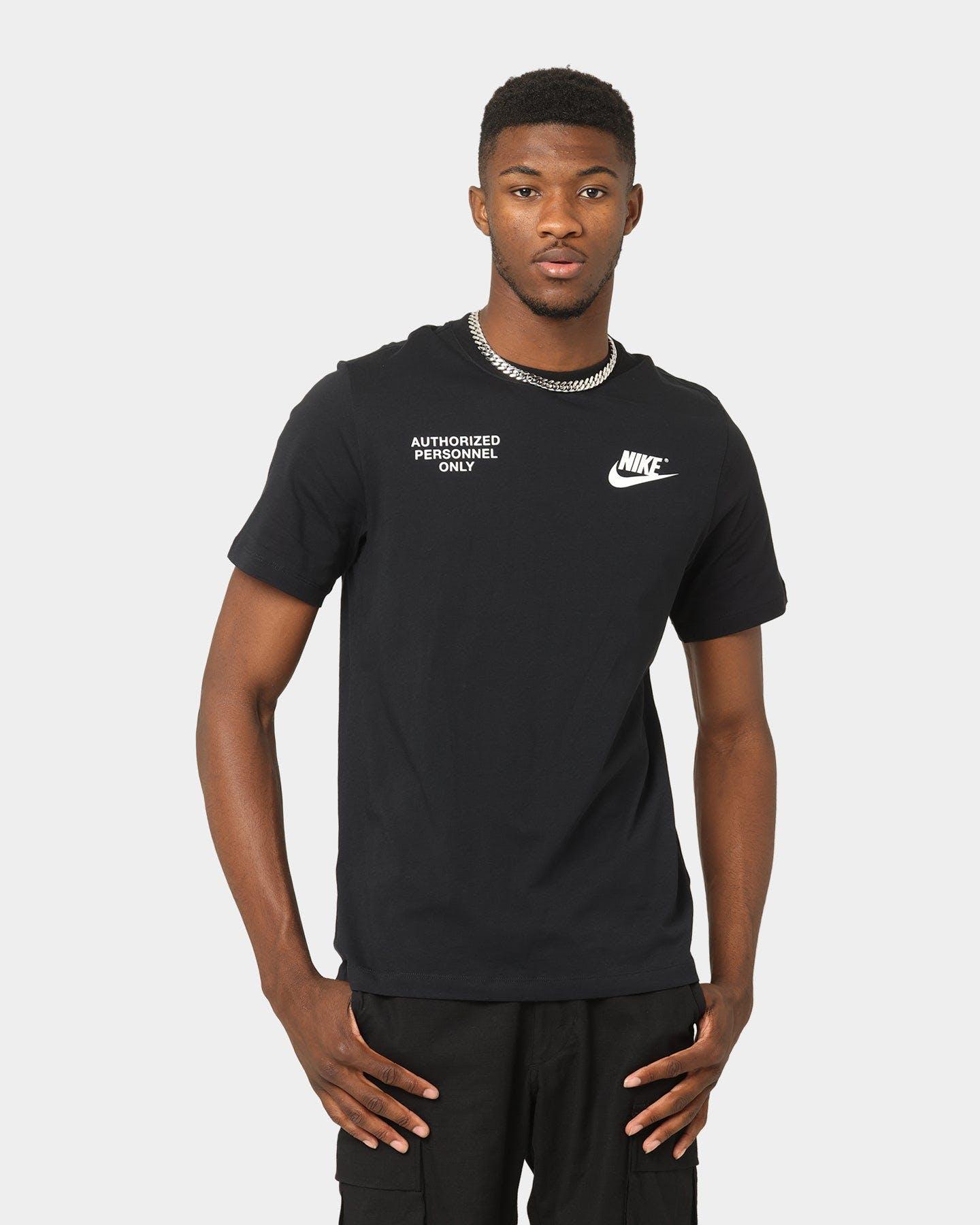 Nike Sportswear Tech Authorised Personnel Ss Lifestyle T-shirt in Black ...