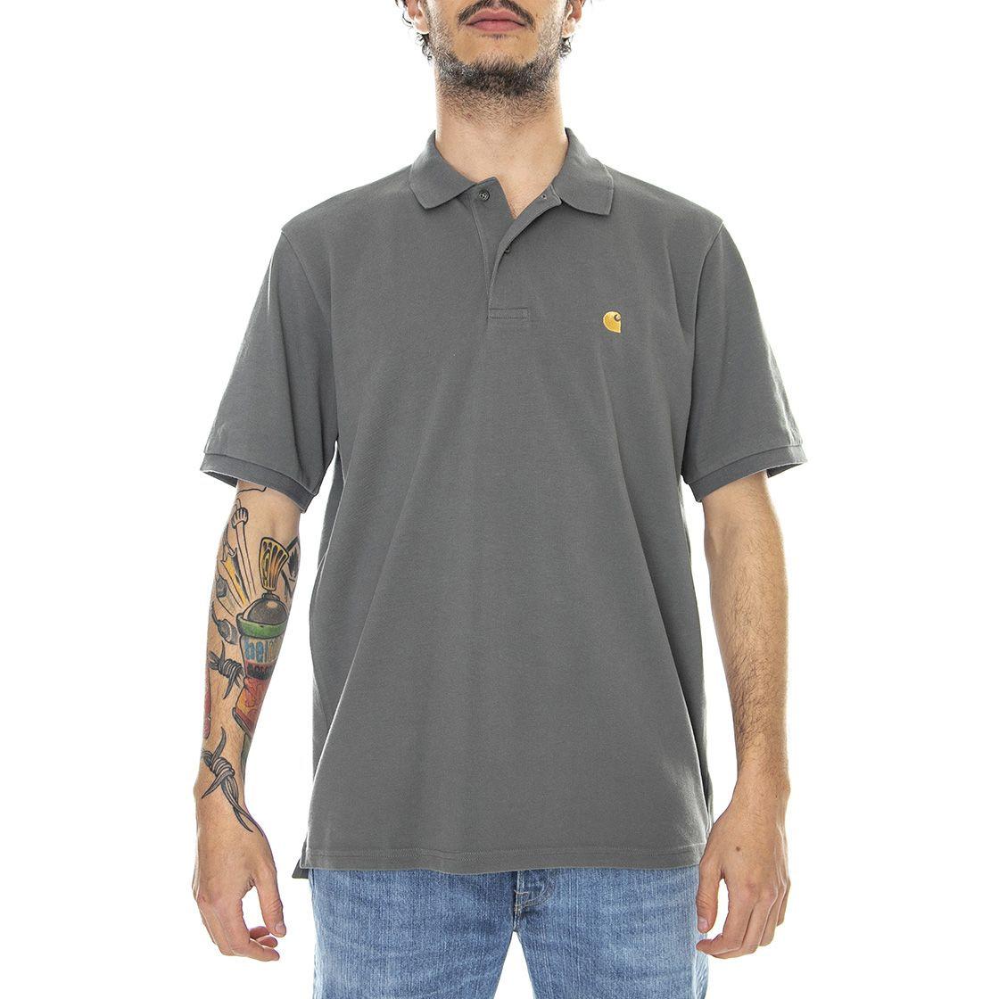 Carhartt WIP Chase Pique Ss Polo T-shirt in Gray for Men | Lyst