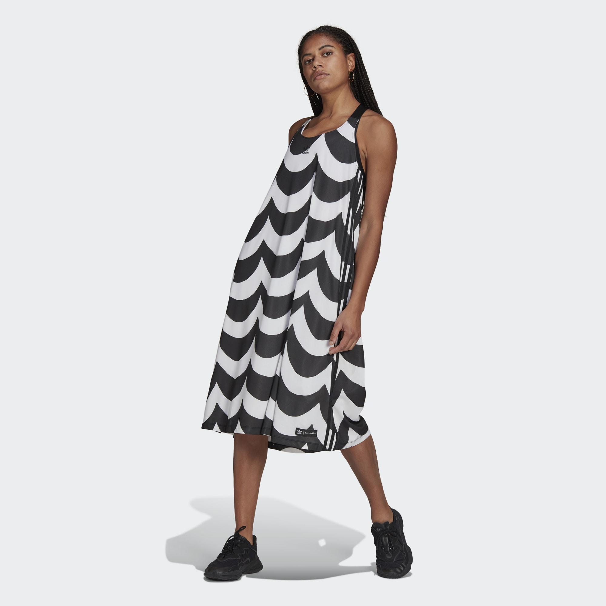 adidas Originals Marimekko Midi Tank Dress in Black | Lyst