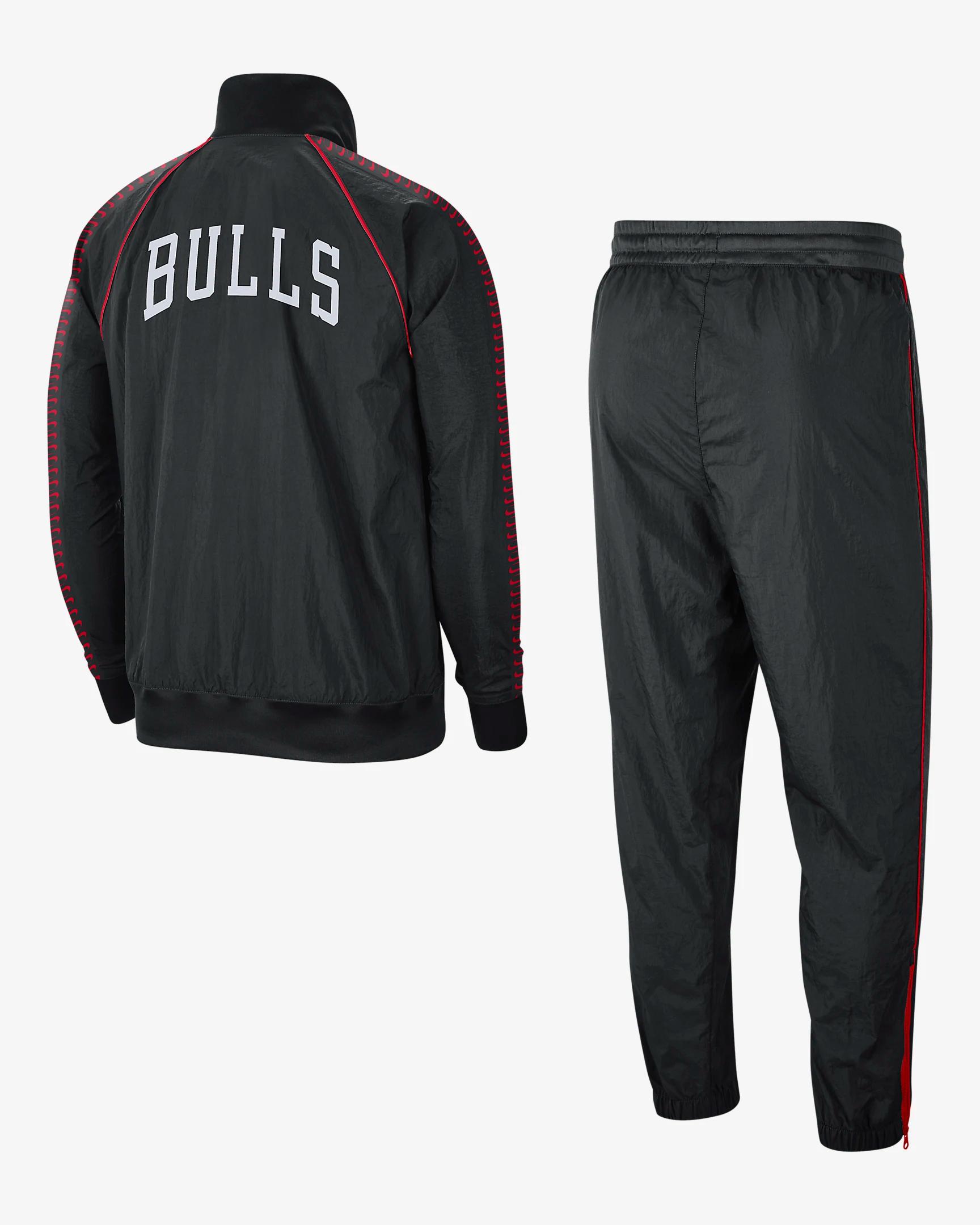 Nike Nba Chicago Bulls Courtside Tracksuit in Black for Men | Lyst