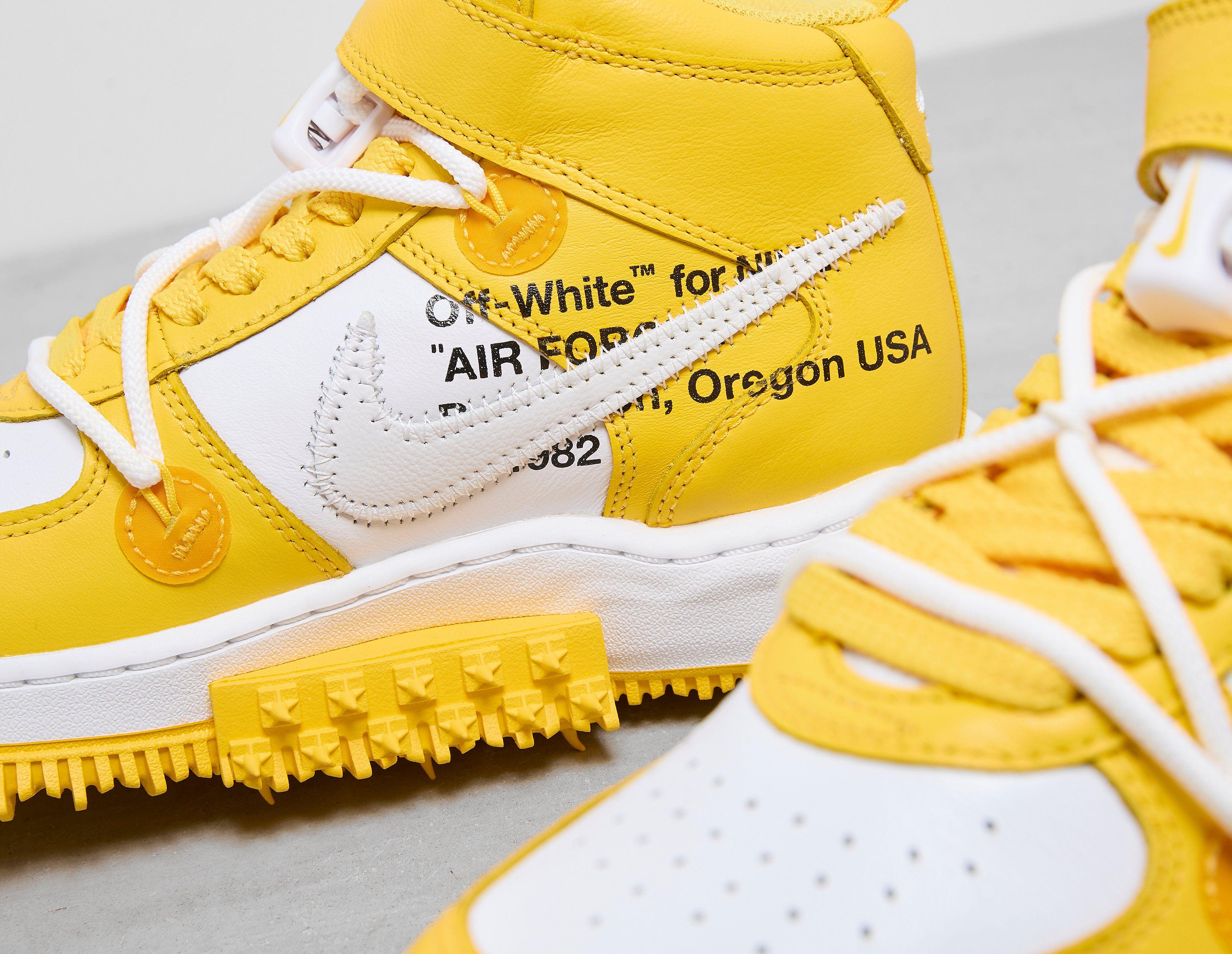 Nike X Off white Air Force 1 in Yellow for Men Lyst UK
