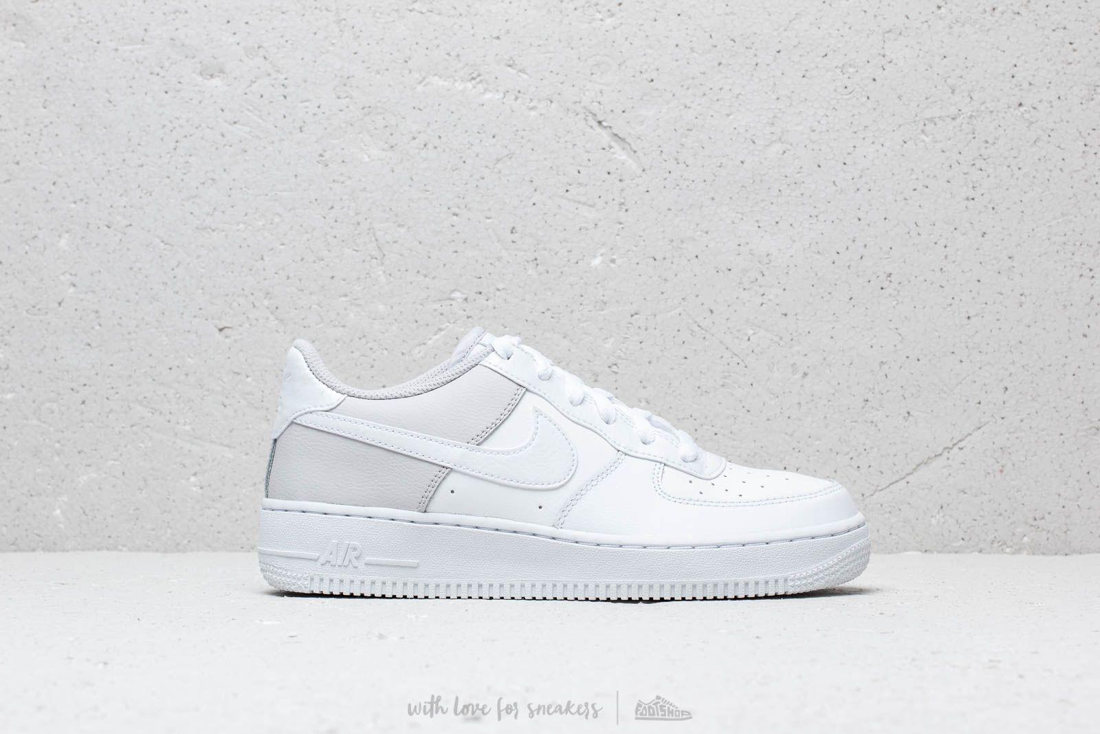 Nike Air Force 1 (gs) White/ White-vast Grey | Lyst