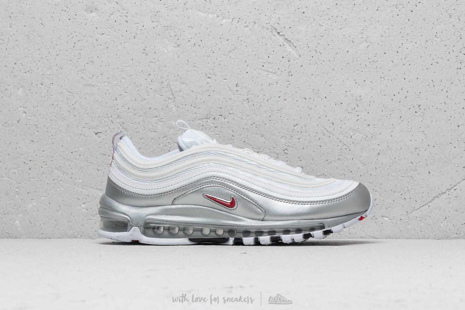 nike air max 97 qs white varsity red & silver