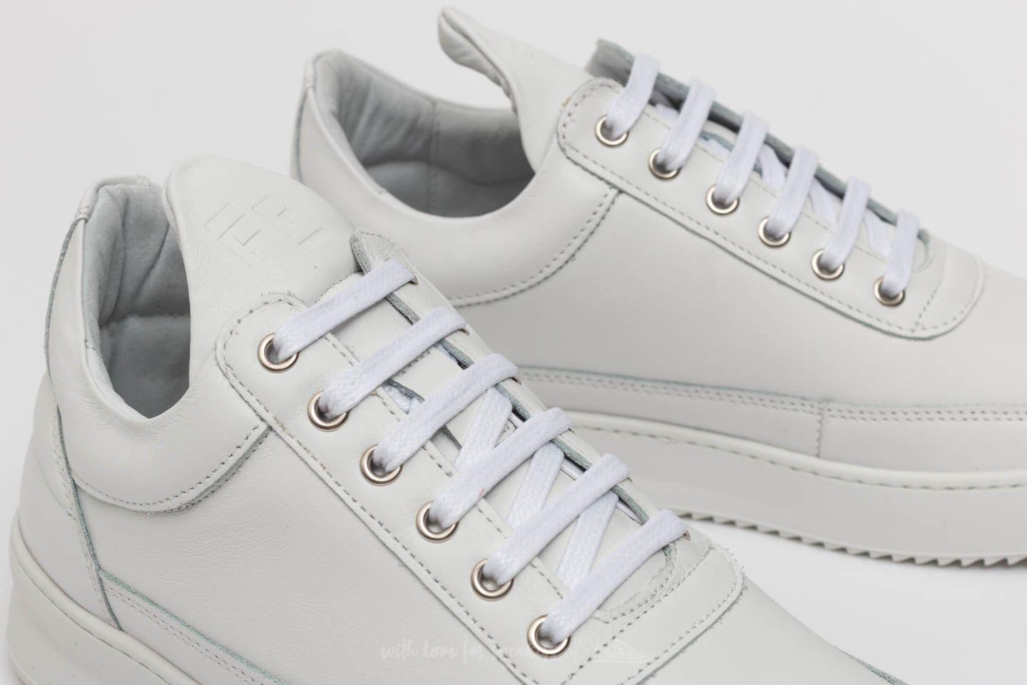 filling pieces low top ripple nappa all white
