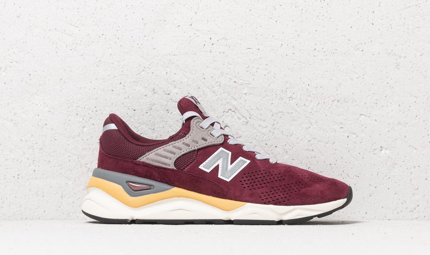 new balance x90 burgundy
