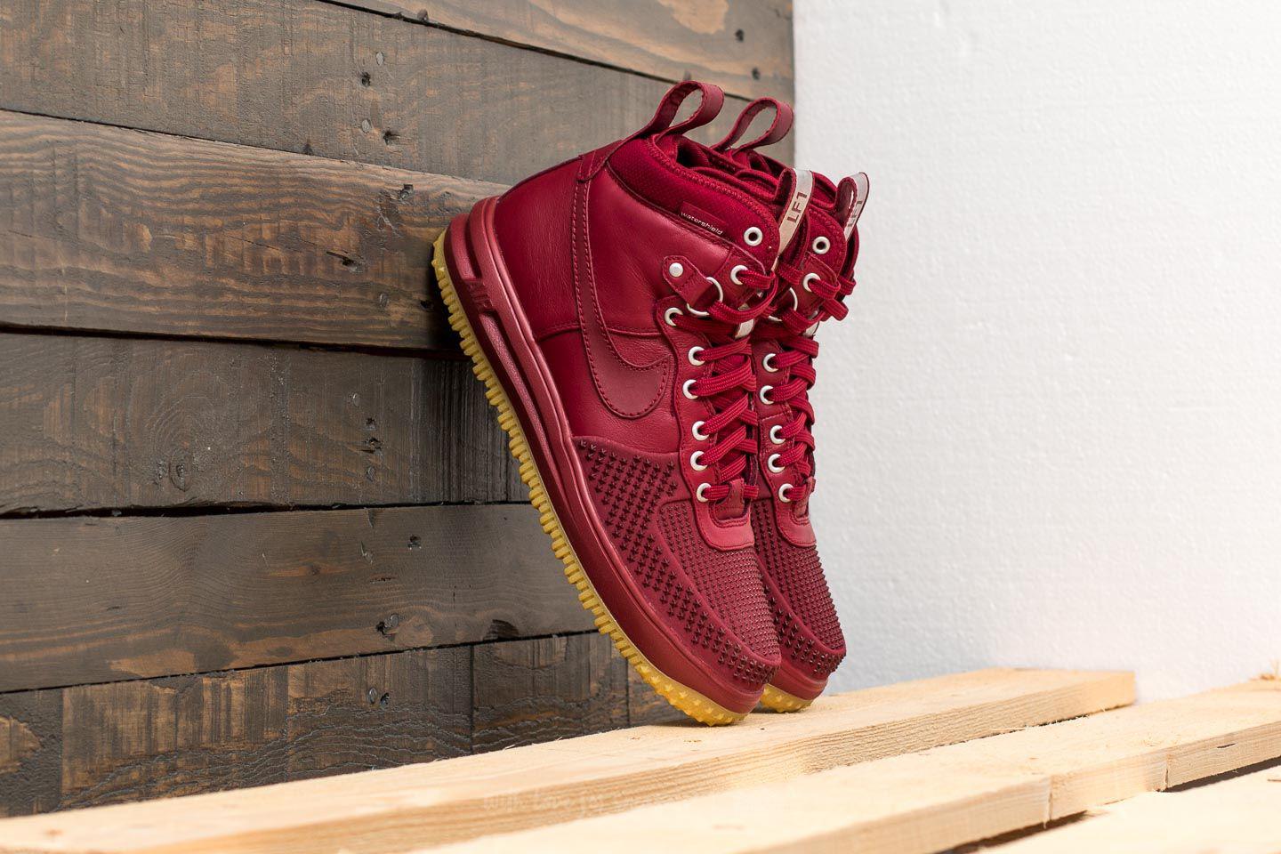 nike lunar force 1 duckboot team red gum