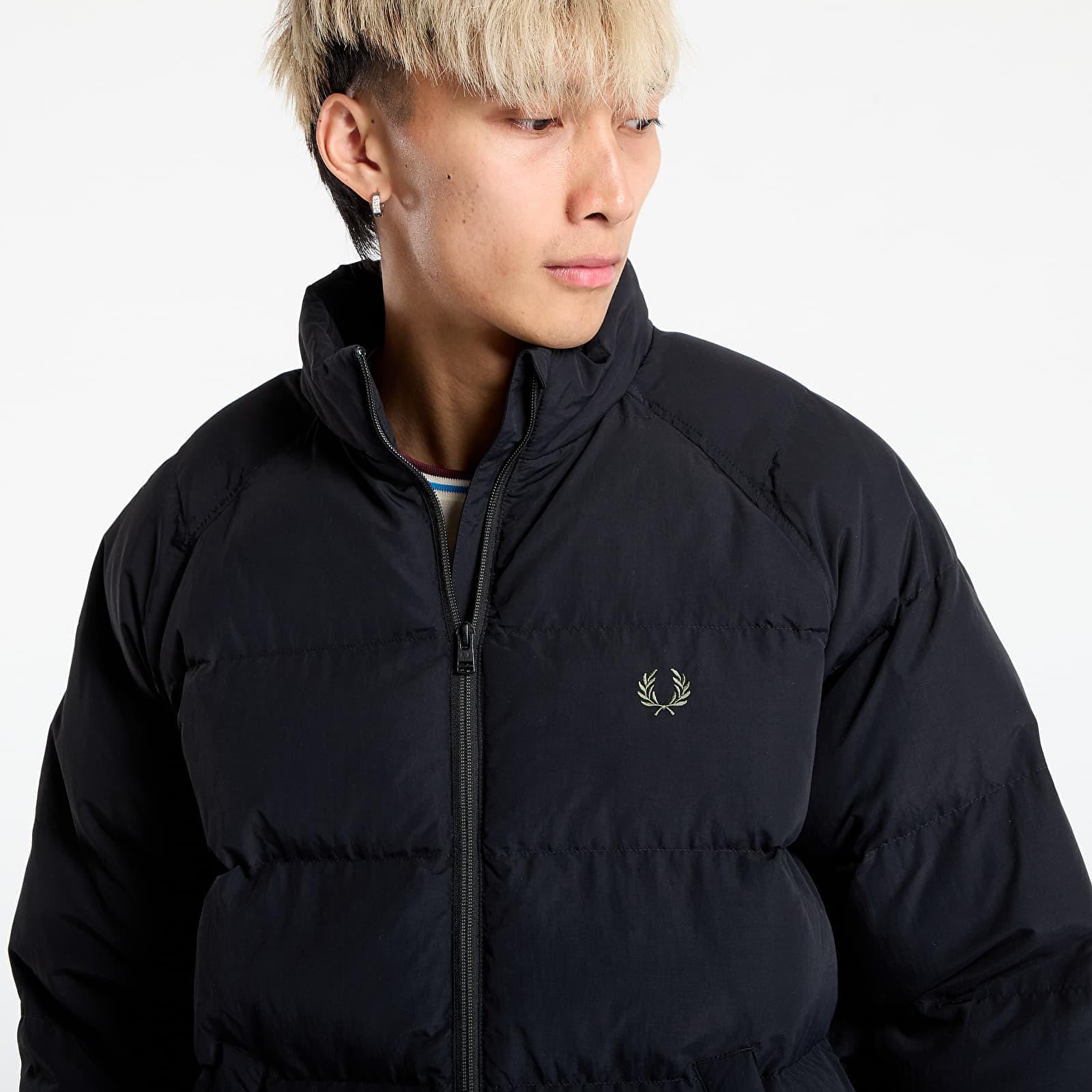 ジャケット・アウター FRED PERRY Raglan Sleeve Padded Jacket Fred Perry Raglan Sleeve Padded Jacket in Dark Airforce