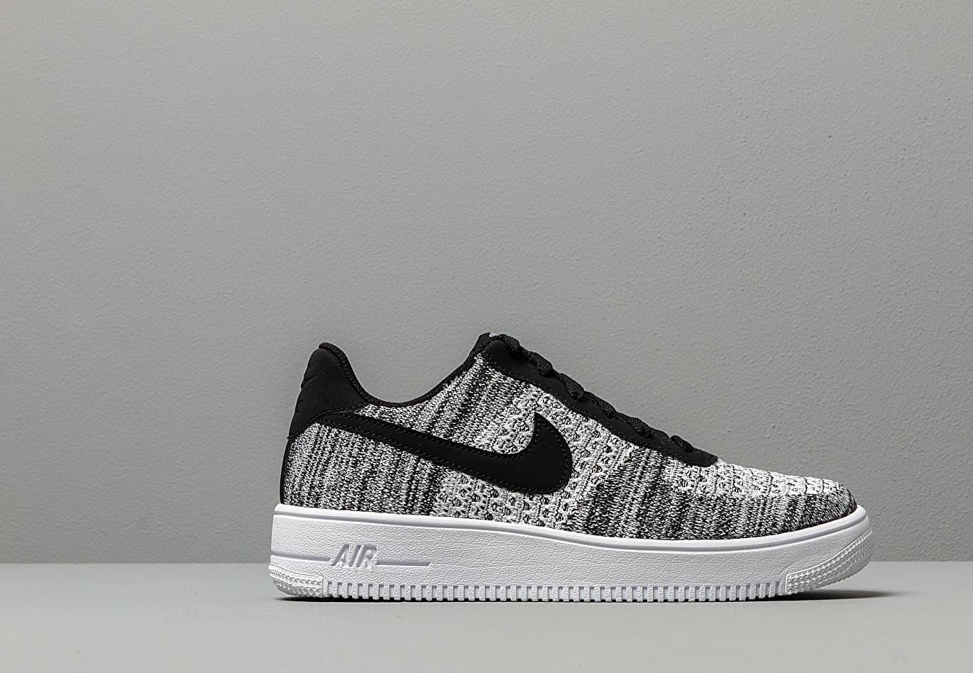 nike air force 1 flyknit 2.0 black pure platinum