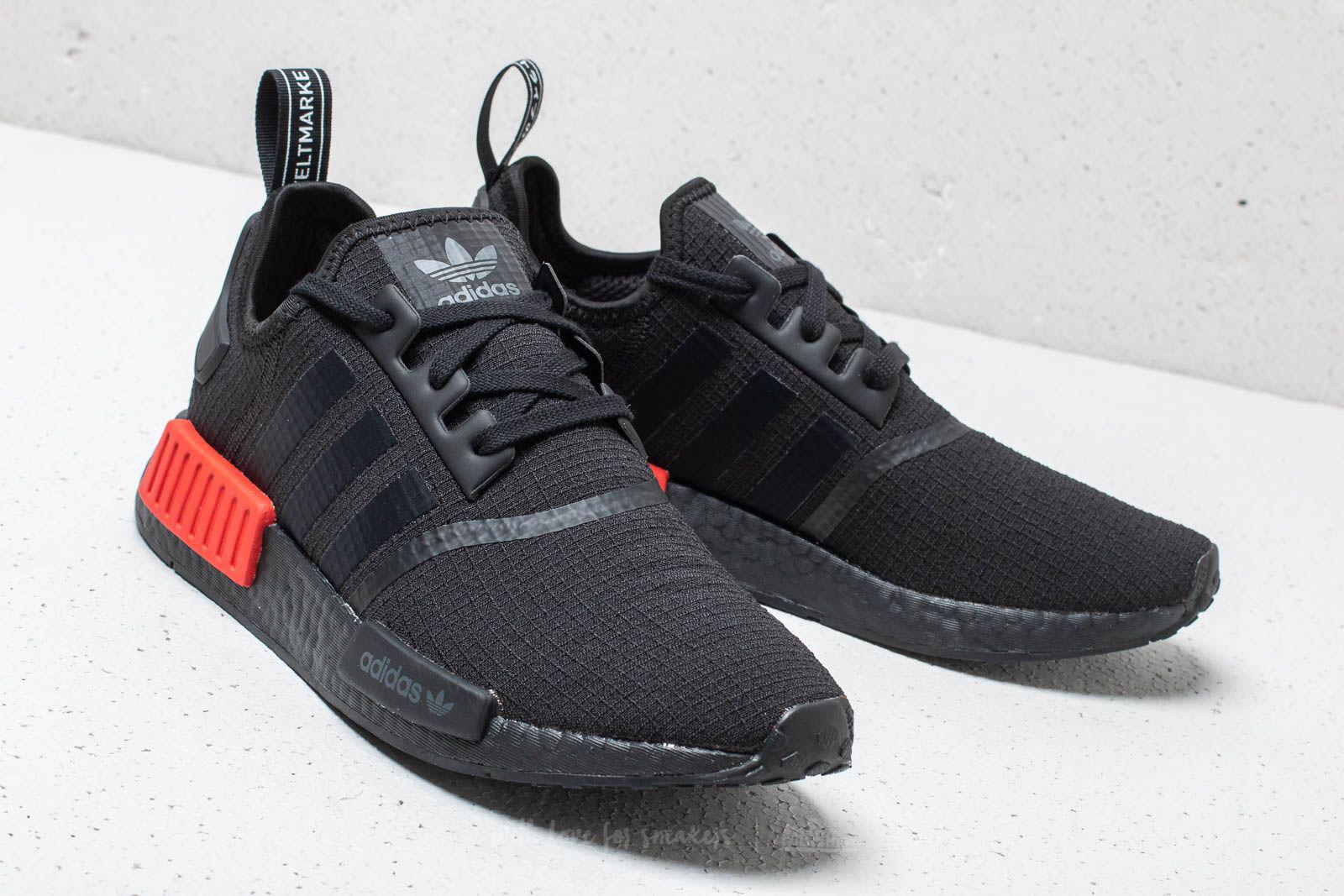 adidas nmd black lush red