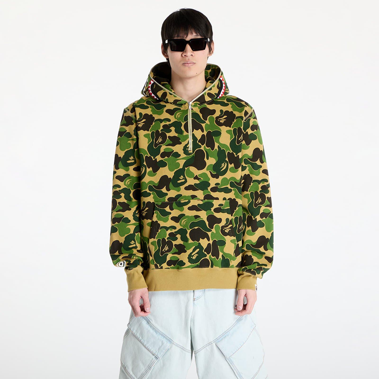 A Bathing Ape Sweatshirt Abc Camo Shark Half Zip Pullover