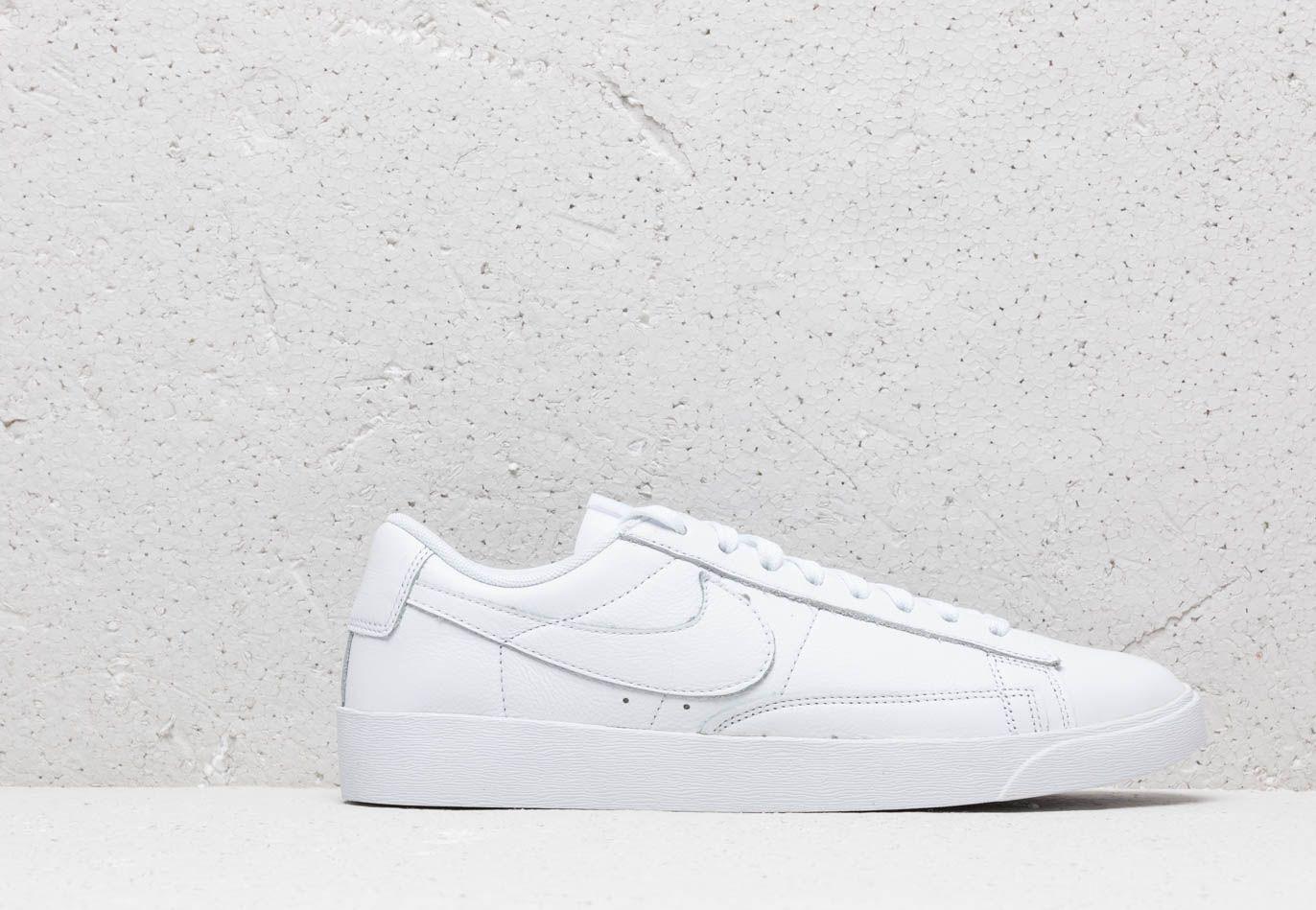 Nike Leather Blazer Low Le Shoes in White | Lyst