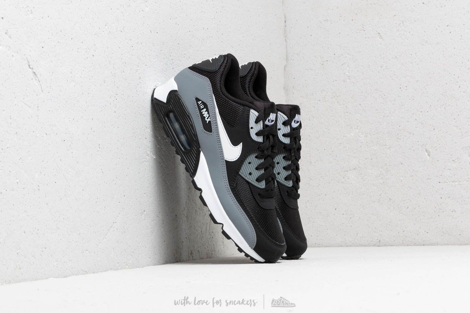 Nike Leather Air Max 90 Essential Black/ White-cool Grey-anthracite in Gray  for Men - Lyst