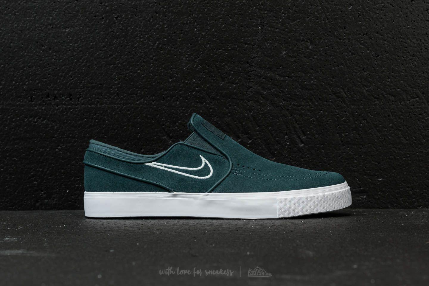 nike sb janoski deep jungle & white skate shoes