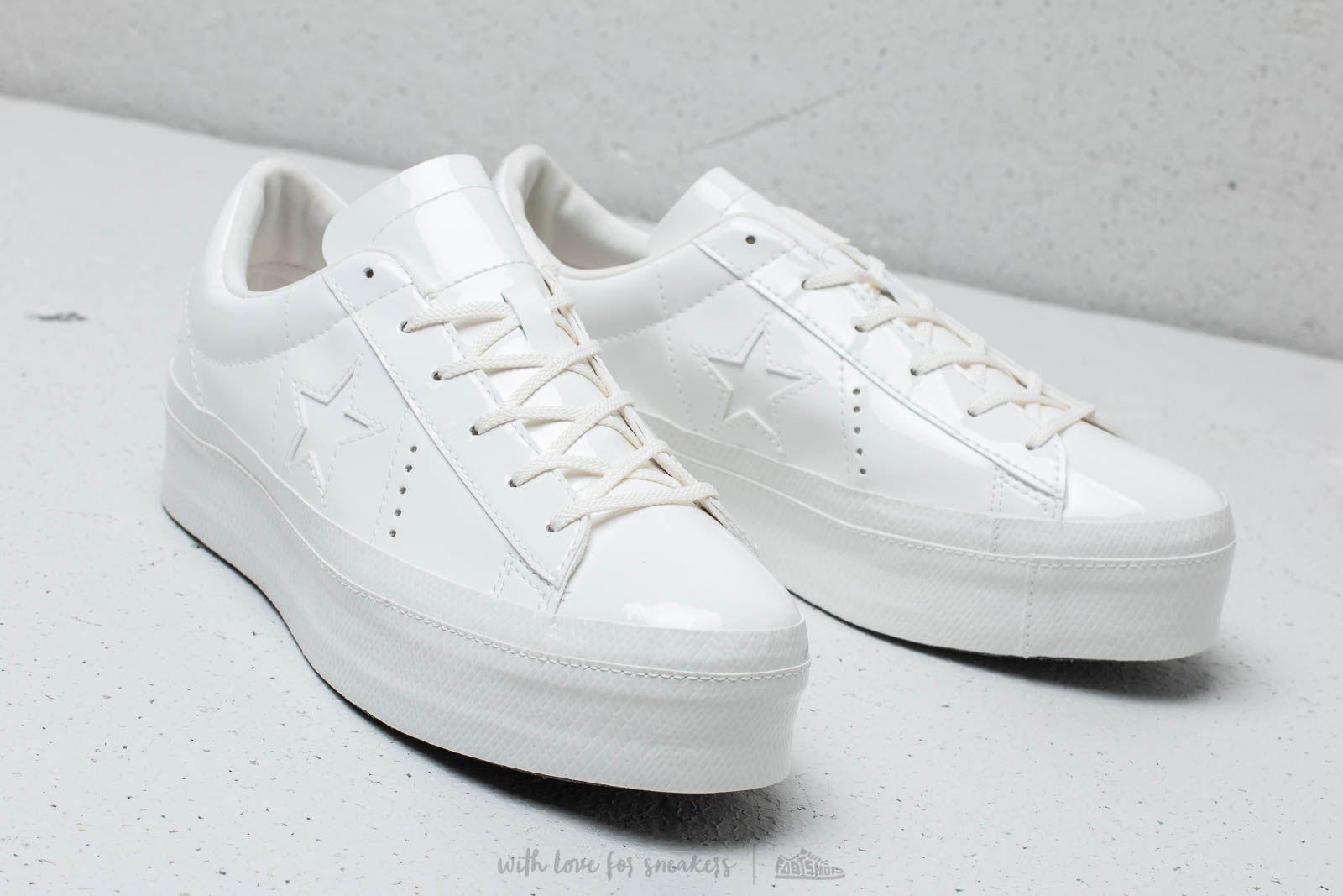 converse one star white platform
