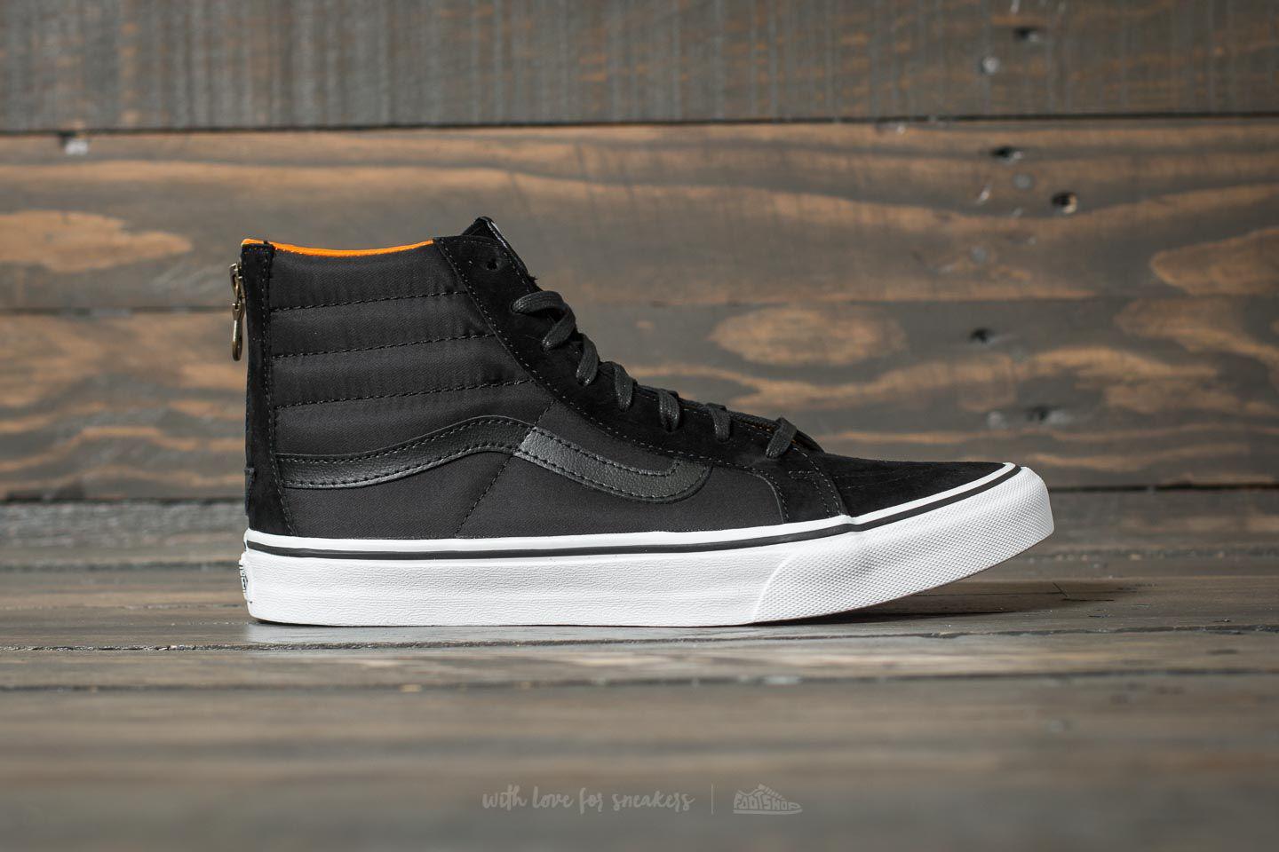 vans sk8 hi slim zip black