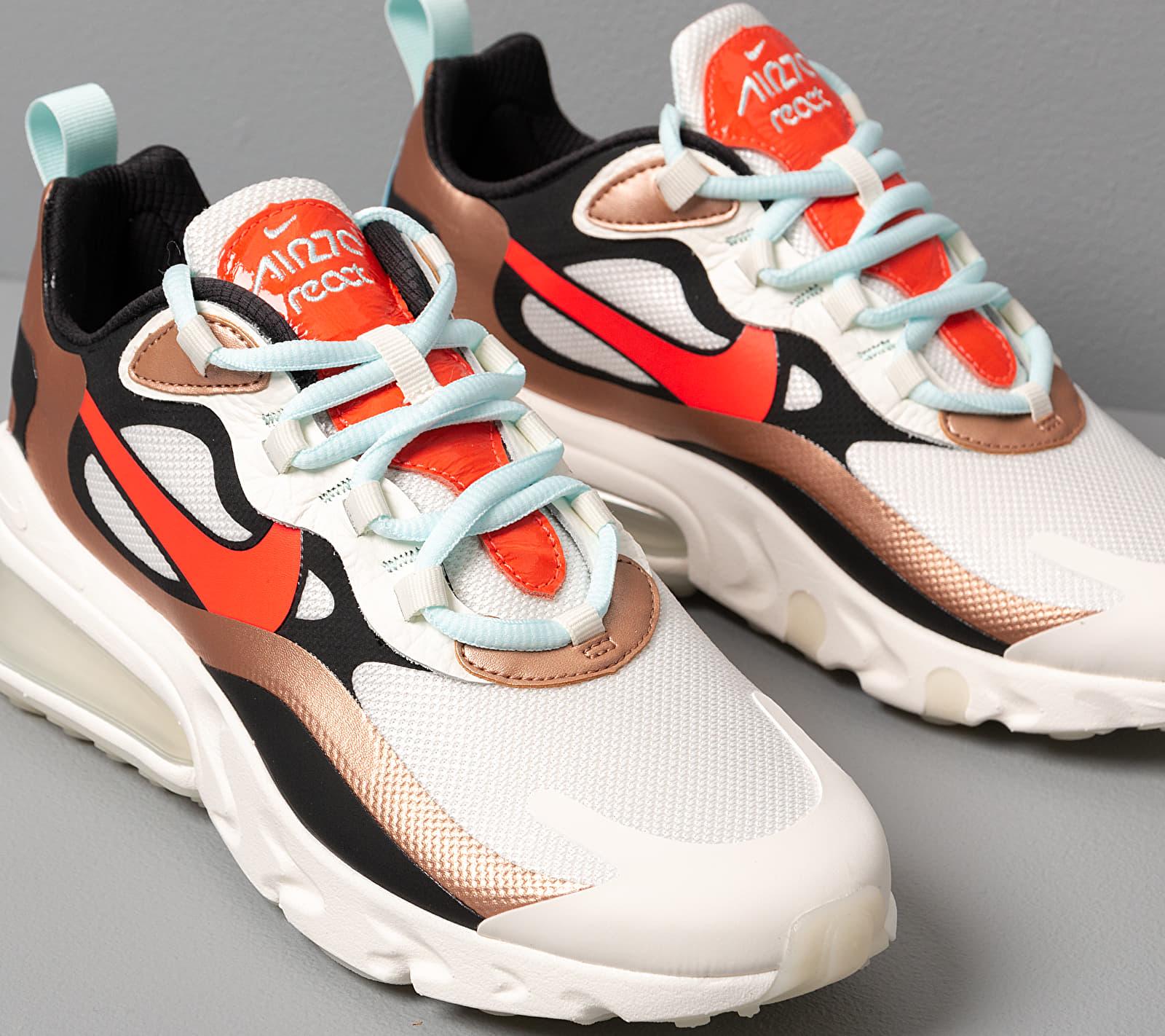 air max 270 react trainers metallic red bronze pure platinum teal