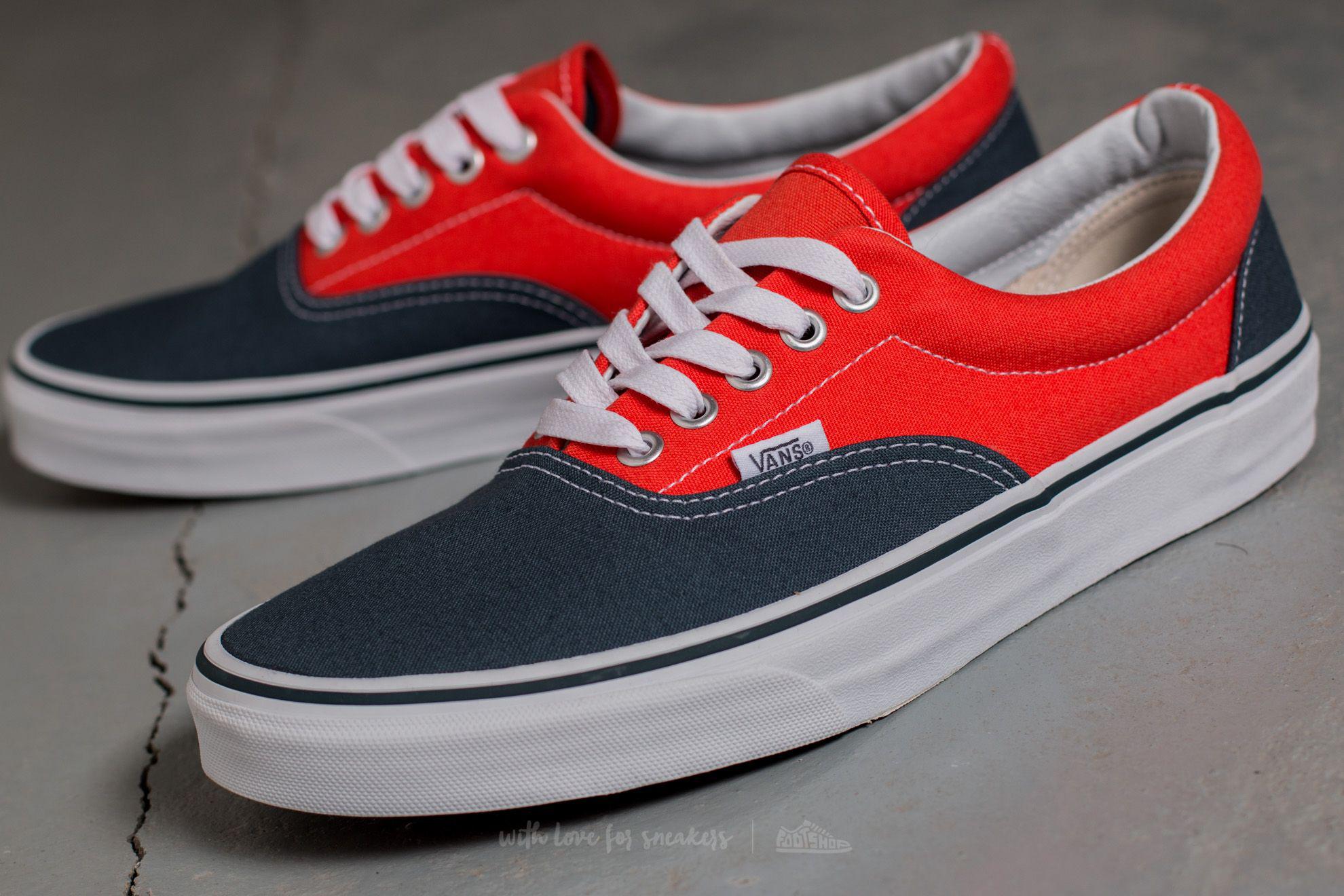 vans era black canvas