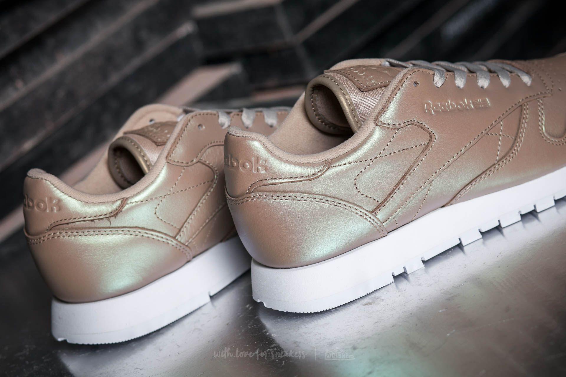 Reebok Classic Leather Pearlized Women Champagne/ White | Lyst