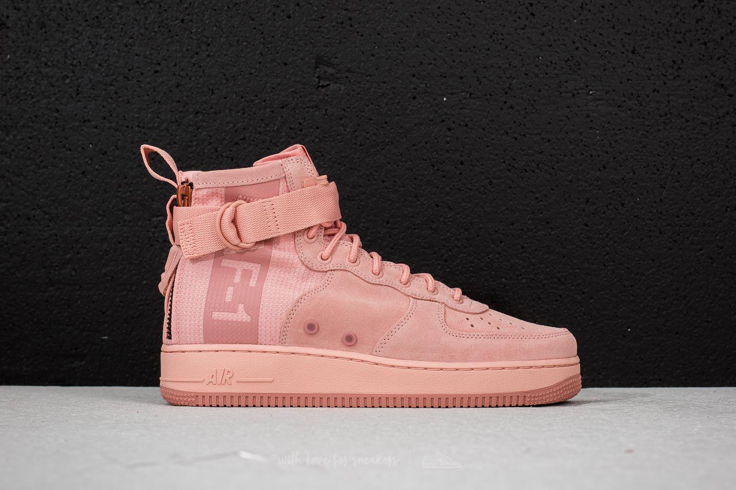 nike sf air force 1 mid coral stardust