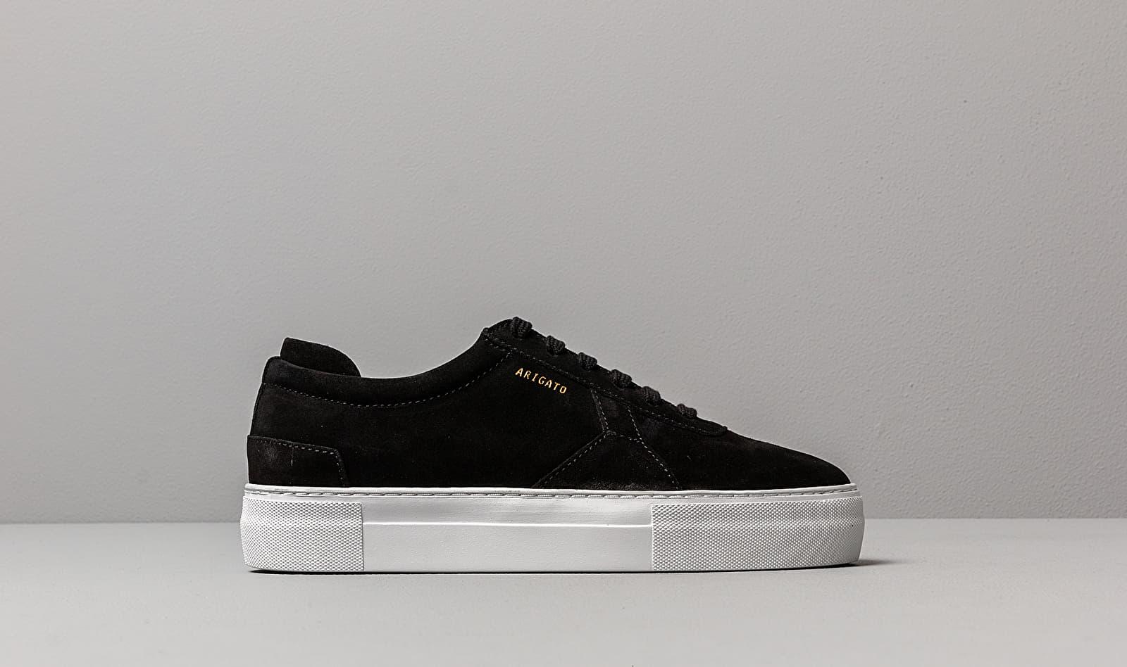 platform sneaker black suede leather
