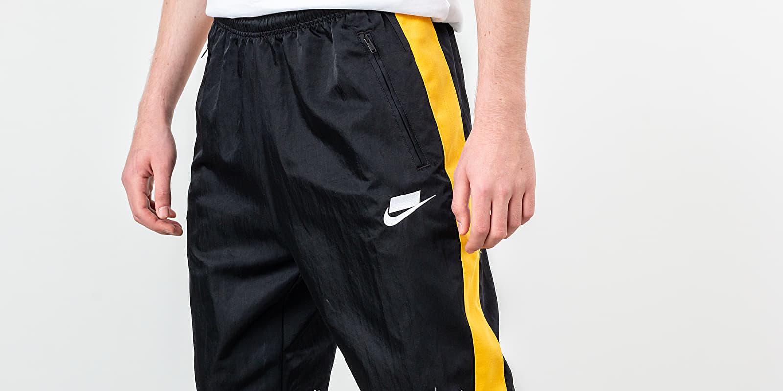 Nike Synthetic Sportswear Woven Pant Black/ Yellow Ochre/ White for Men |  Lyst