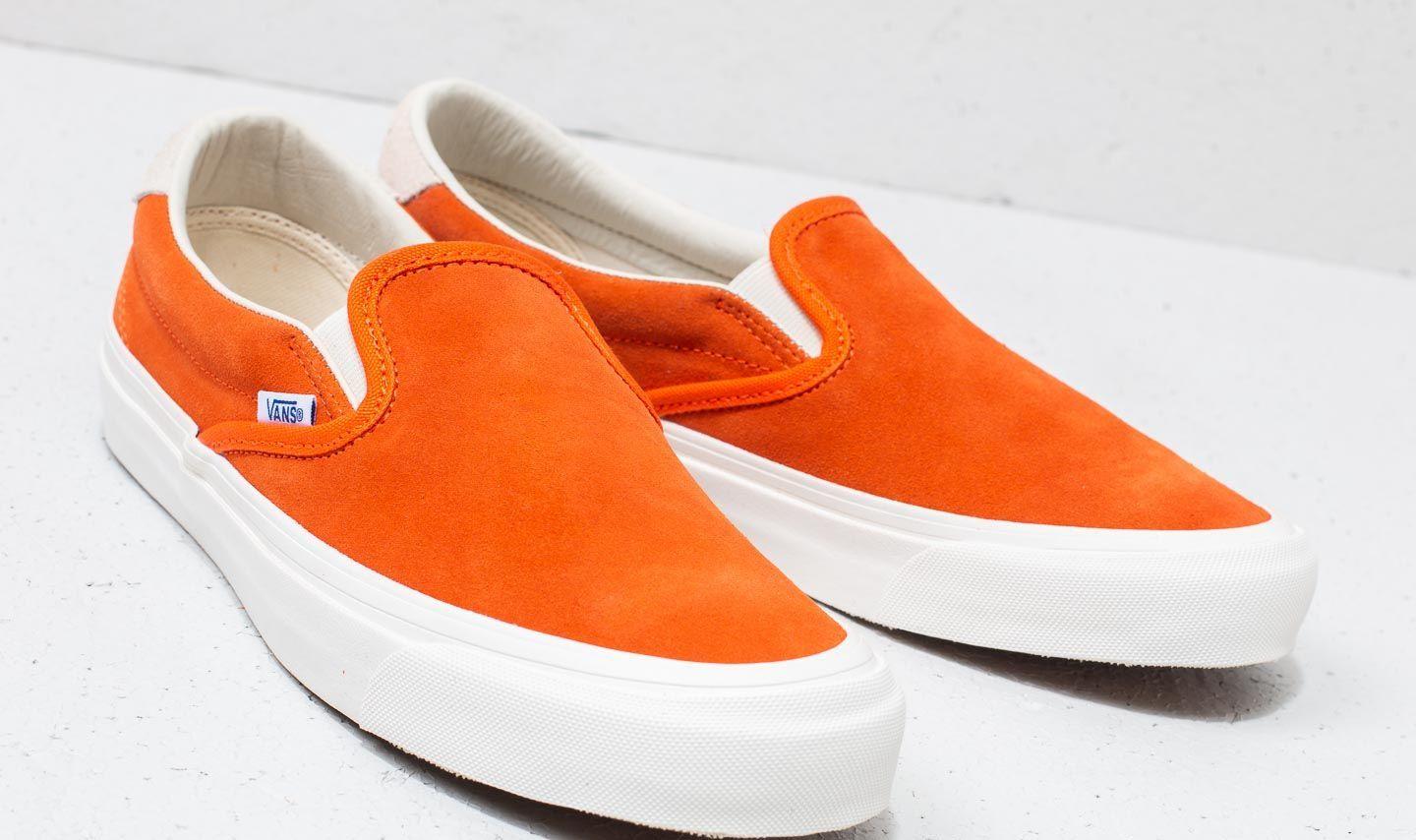 vans slip on orange