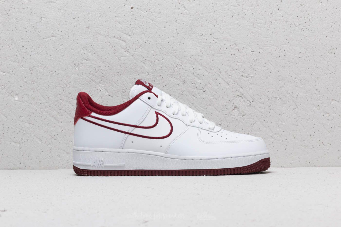 Nike Air Force 1 '07 Leather White/ Team Red for Men - Lyst
