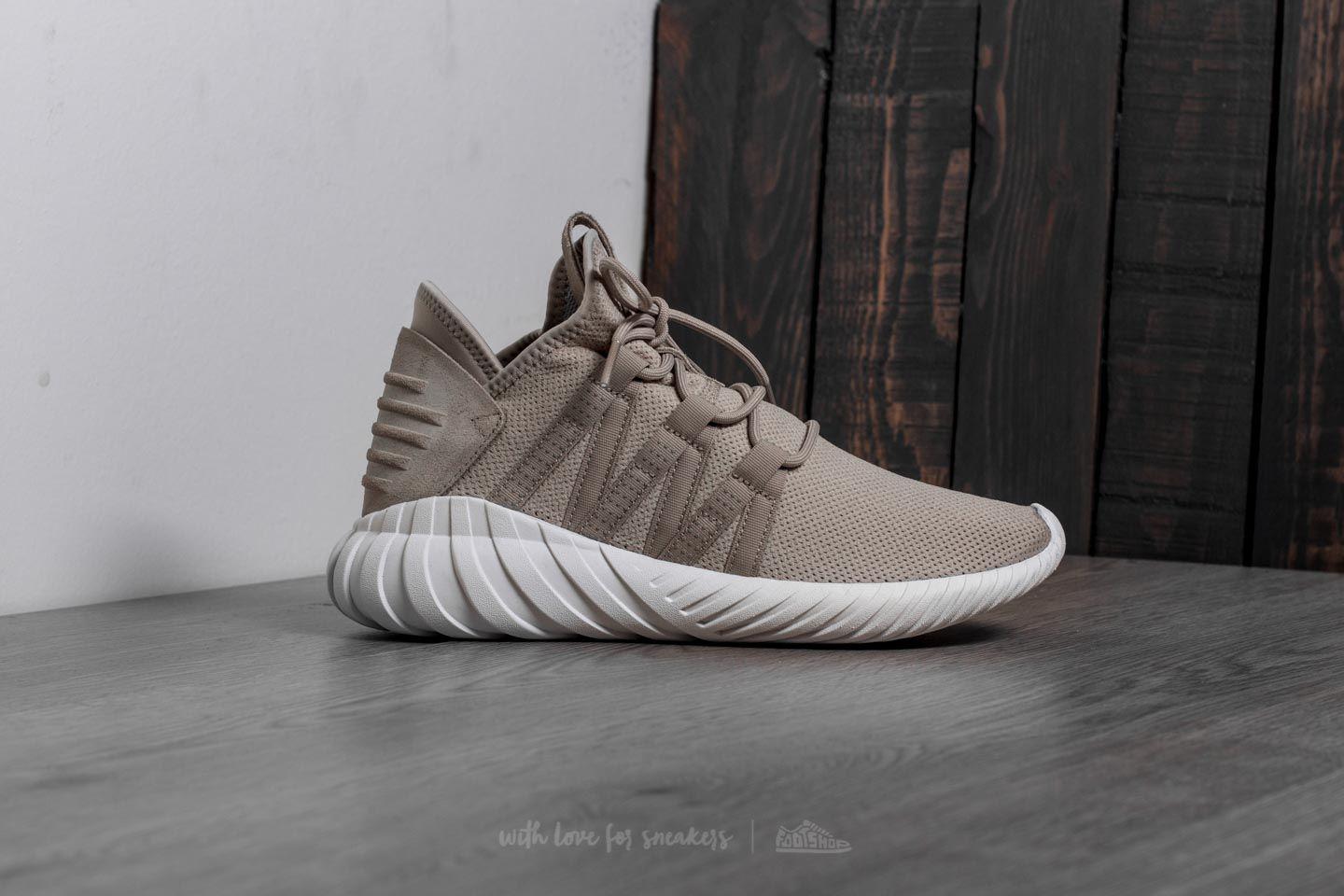 adidas tubular brown white