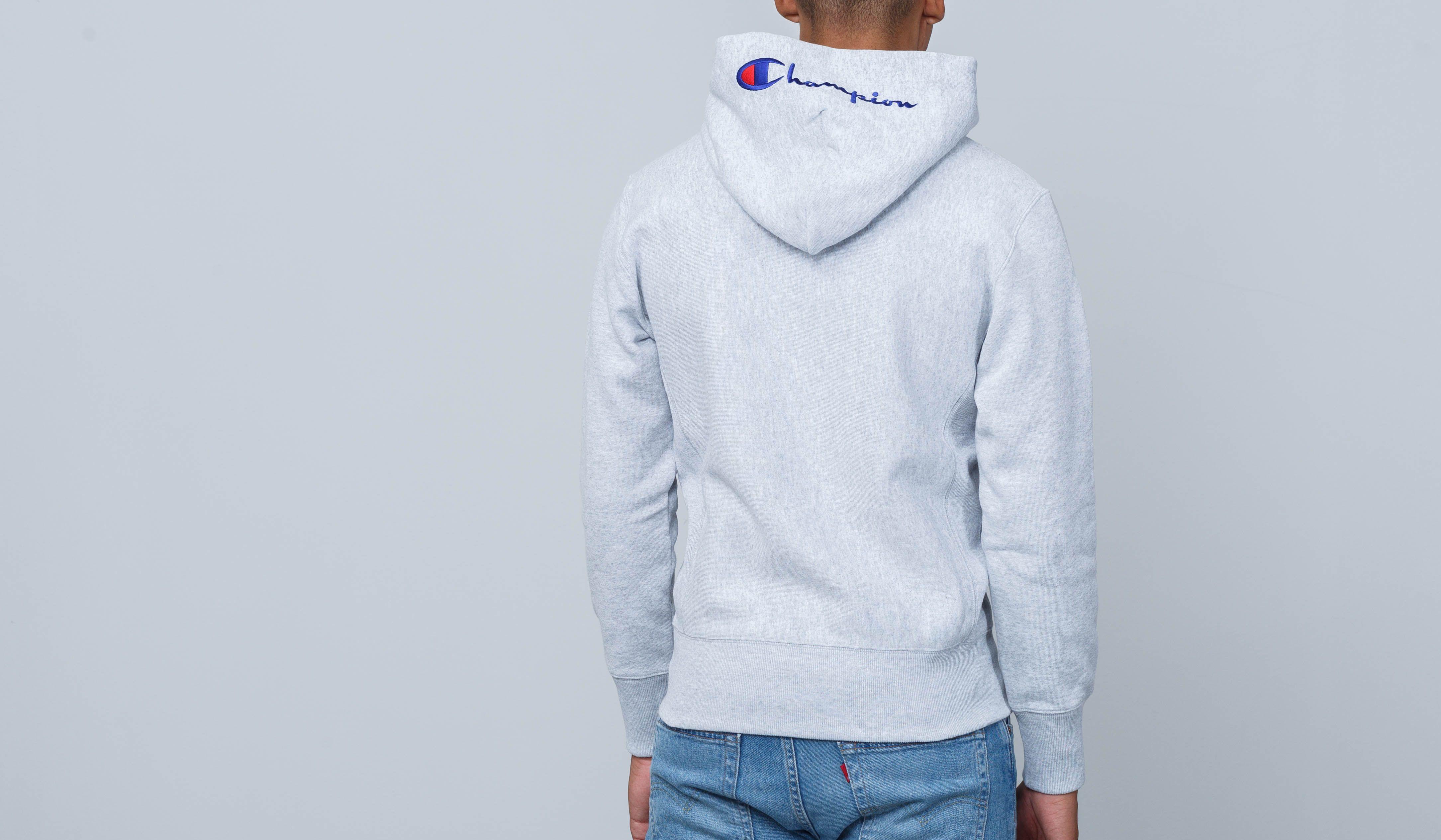 Download Champion Cotton Hooded Full Zip Sweatshirt Light Oxford ...