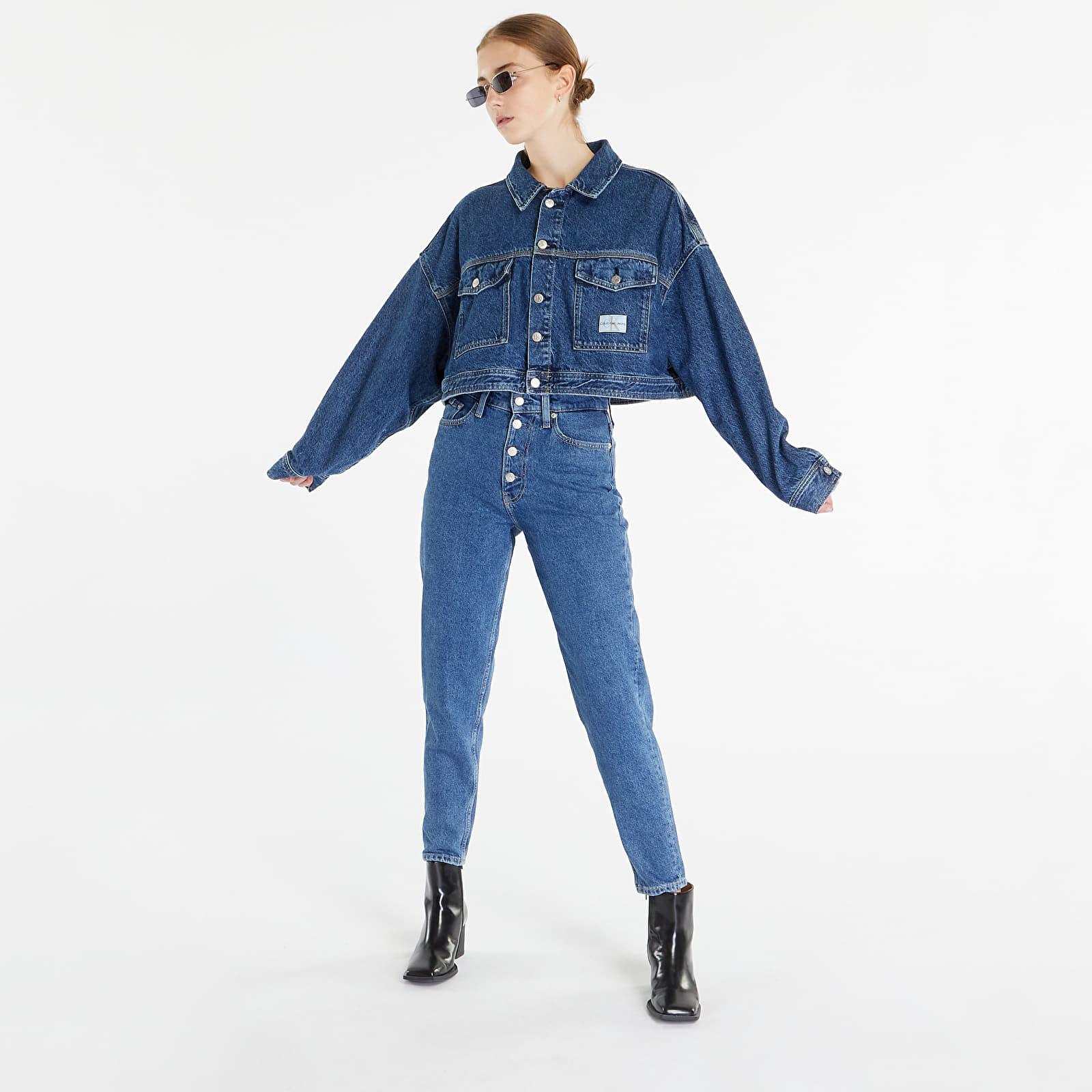 Calvin Klein Jeans Boxy Cropped Denim Jacket Blue | Lyst