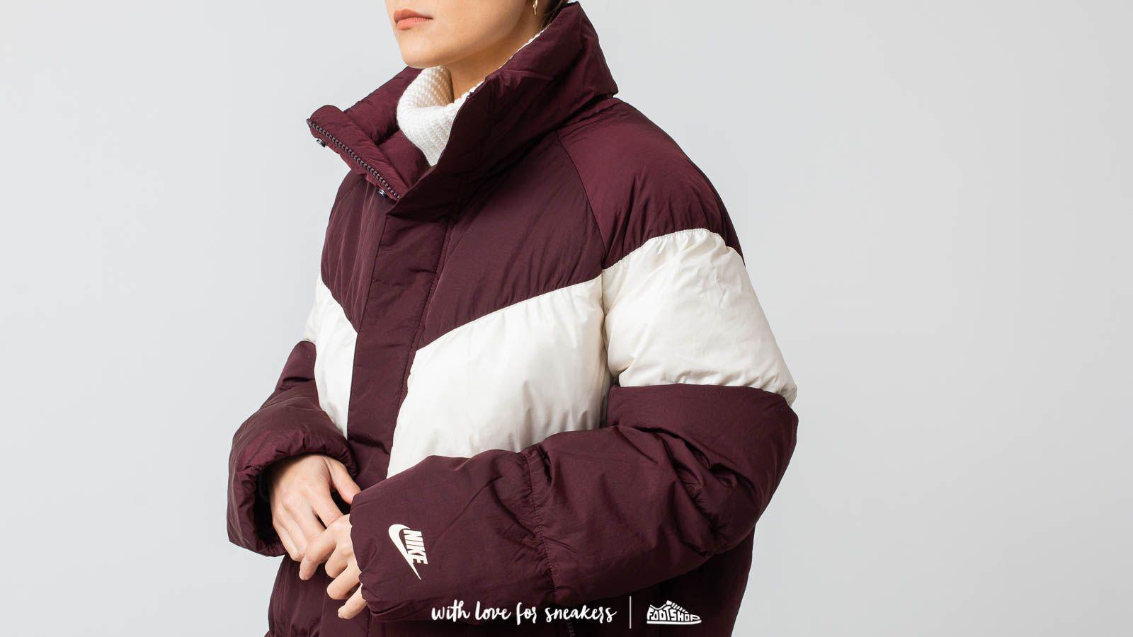 nike nsw down fill jacket burgundy