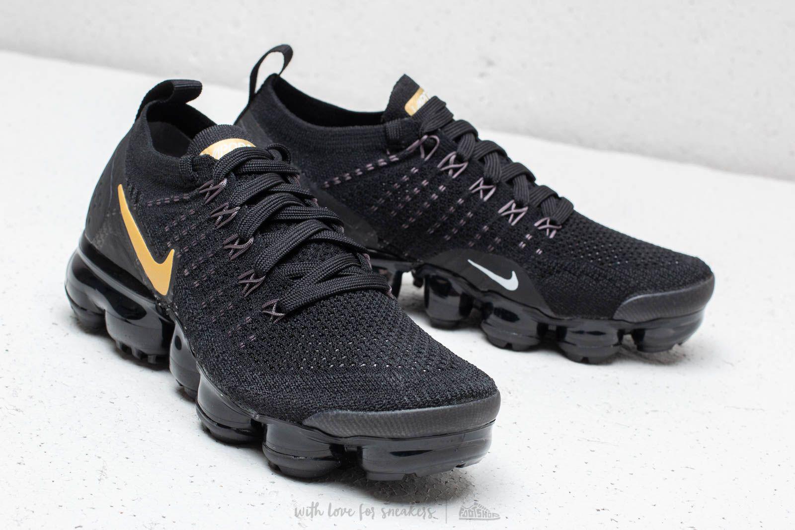 vapormax 2 black and gold