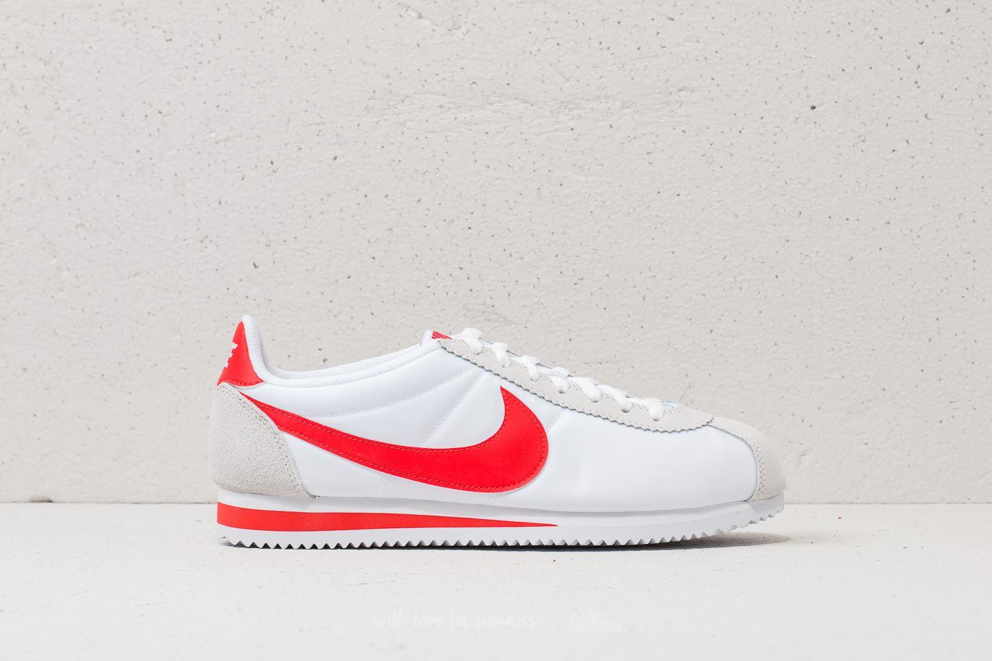 Nike Synthetic Classic Cortez Nylon White/ Habanero Red for Men | Lyst
