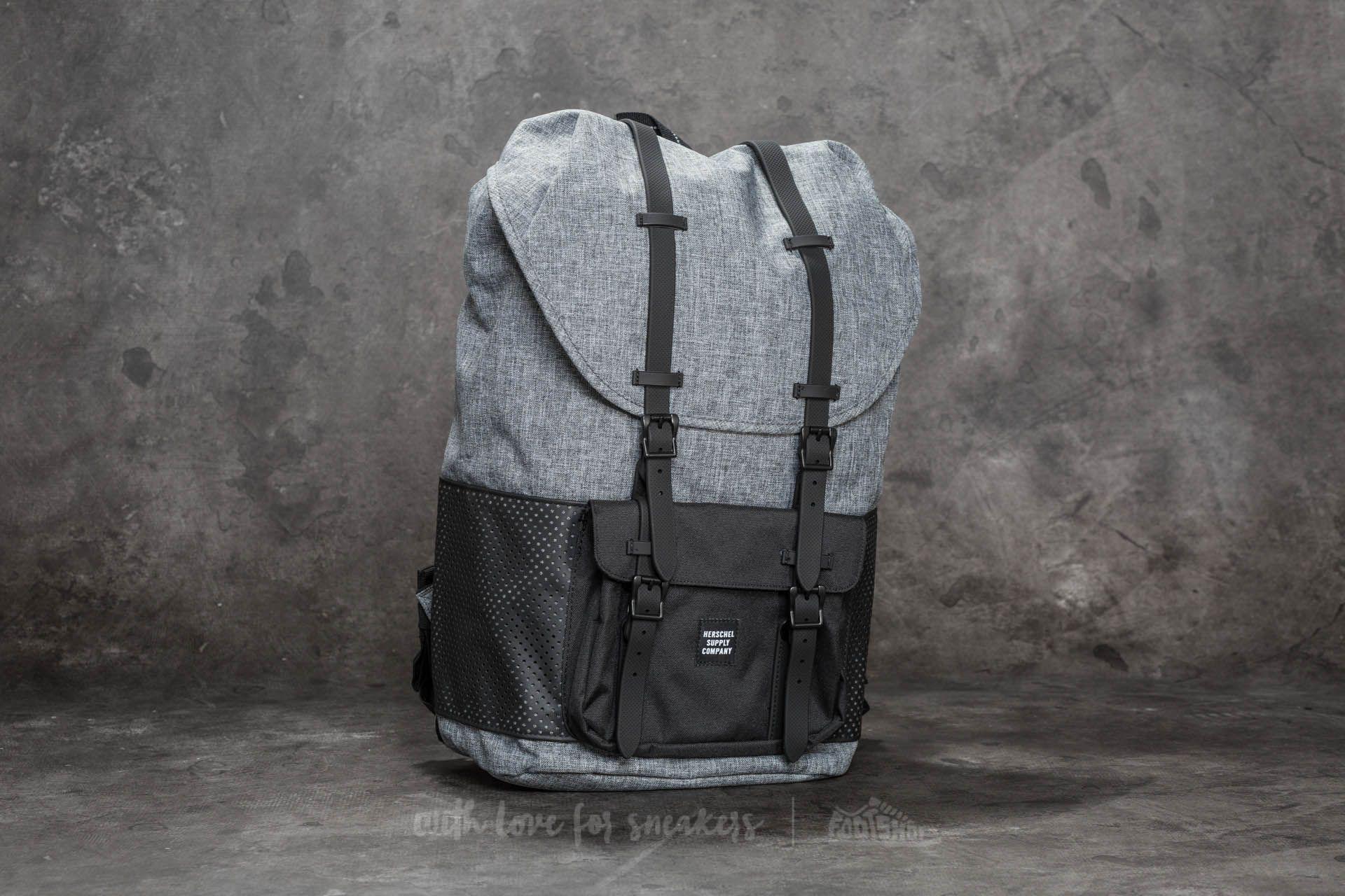 herschel little america black rubber