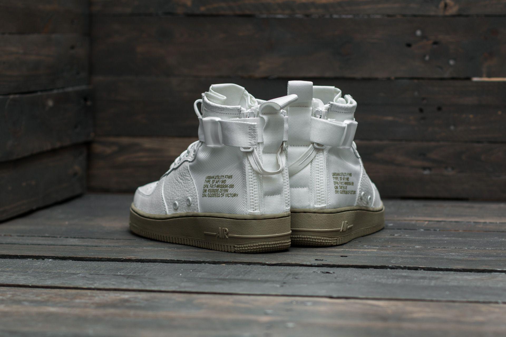 Nike Leather Sf Air Force 1 Mid Ivory/ Ivory-neutral Olive for Men - Lyst