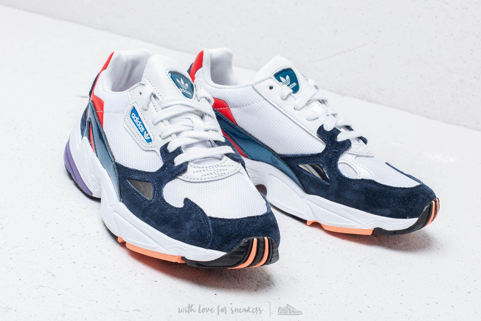 adidas falcon white navy