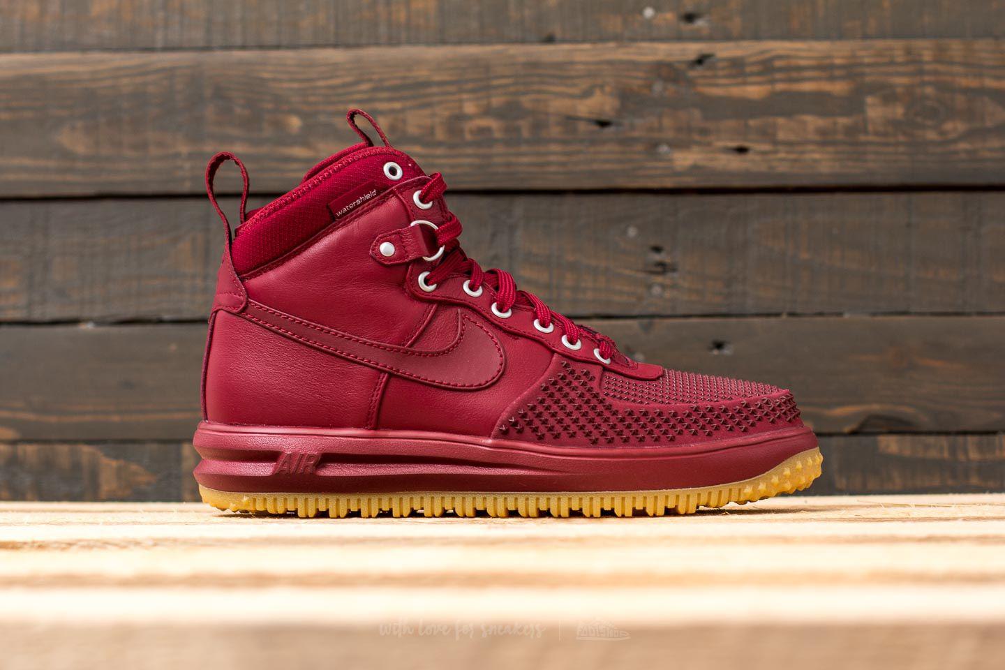 nike lunar force 1 duckboot team red gum
