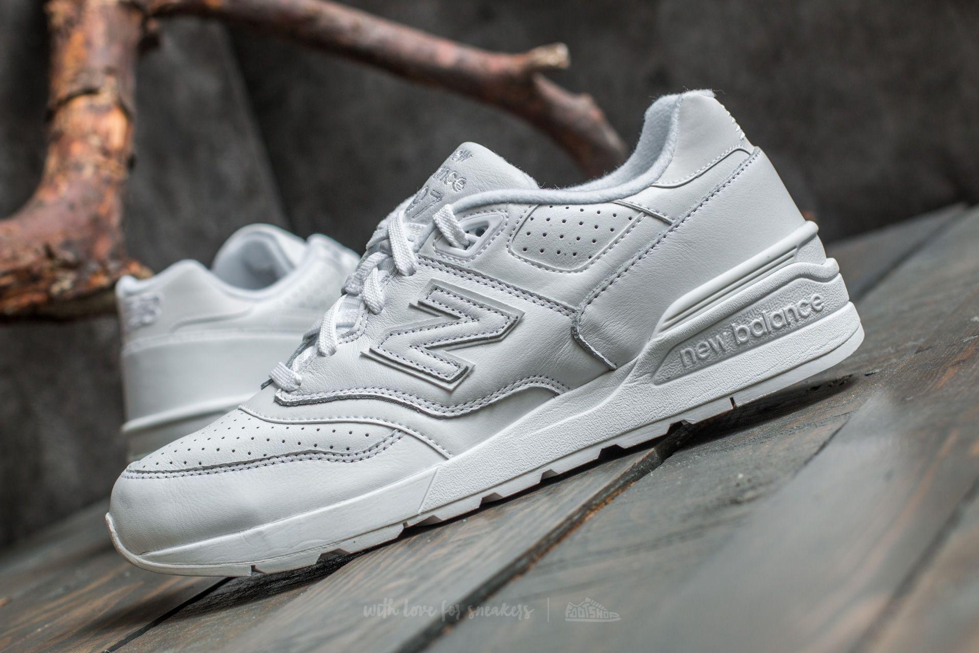 New Balance Leather 597 White in Gray for Men - Lyst